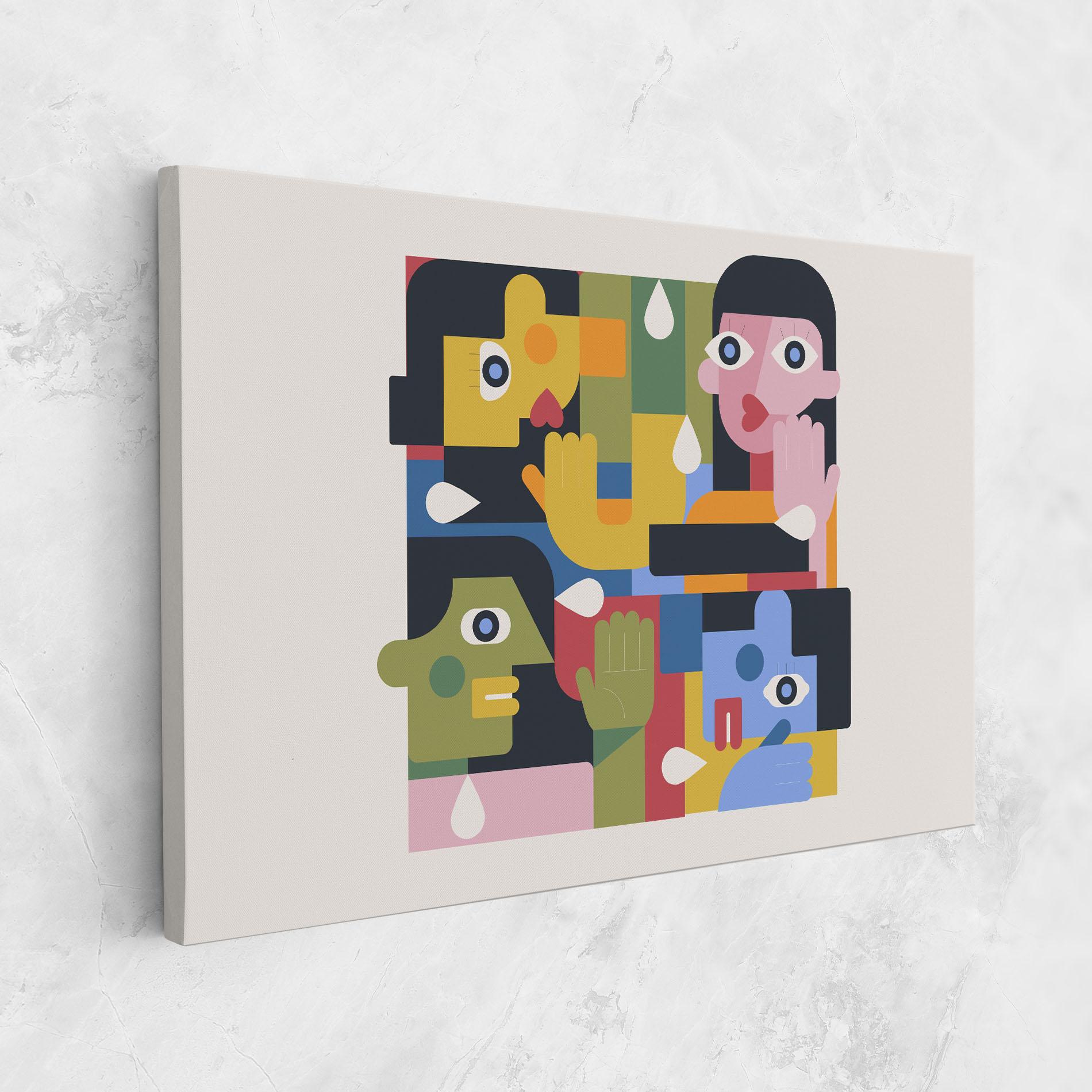 Leinwandbild Minimal People Collage mockup 1