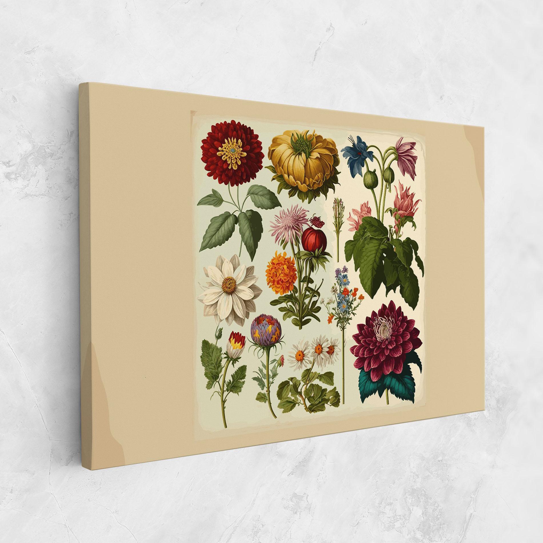 Leinwandbild Vintage Botanical mockup 1