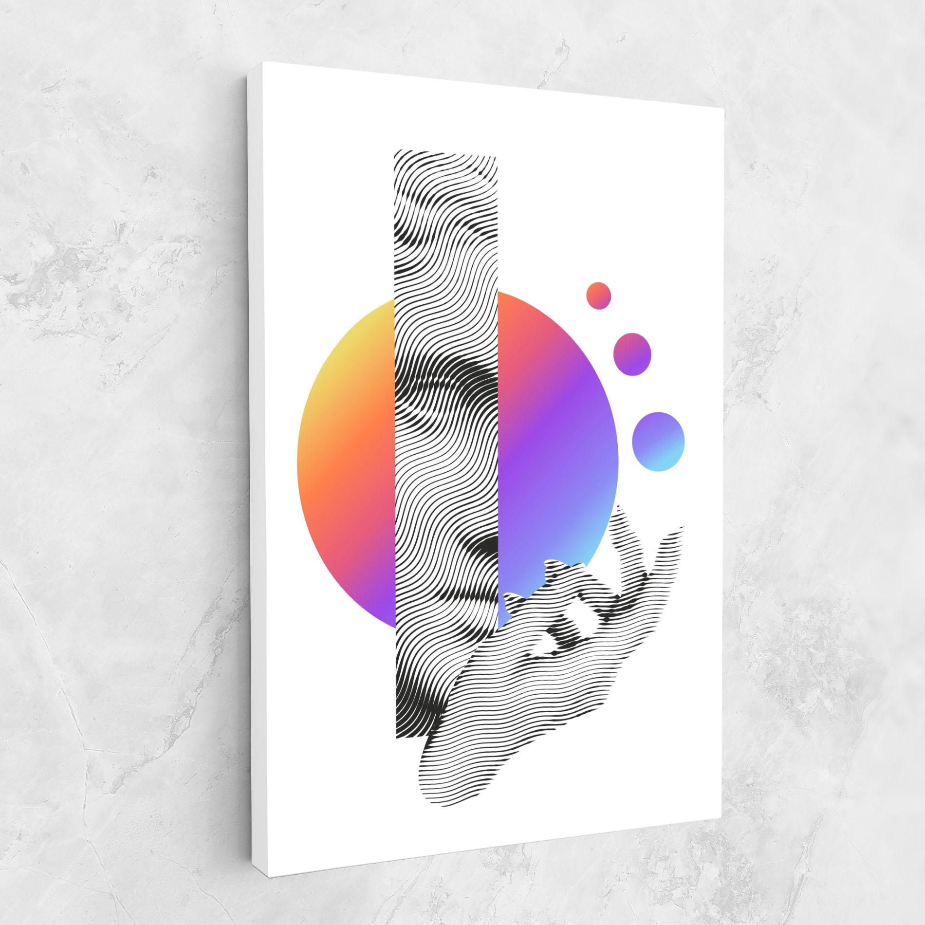 Leinwandbild Orange Light Statue mockup 1