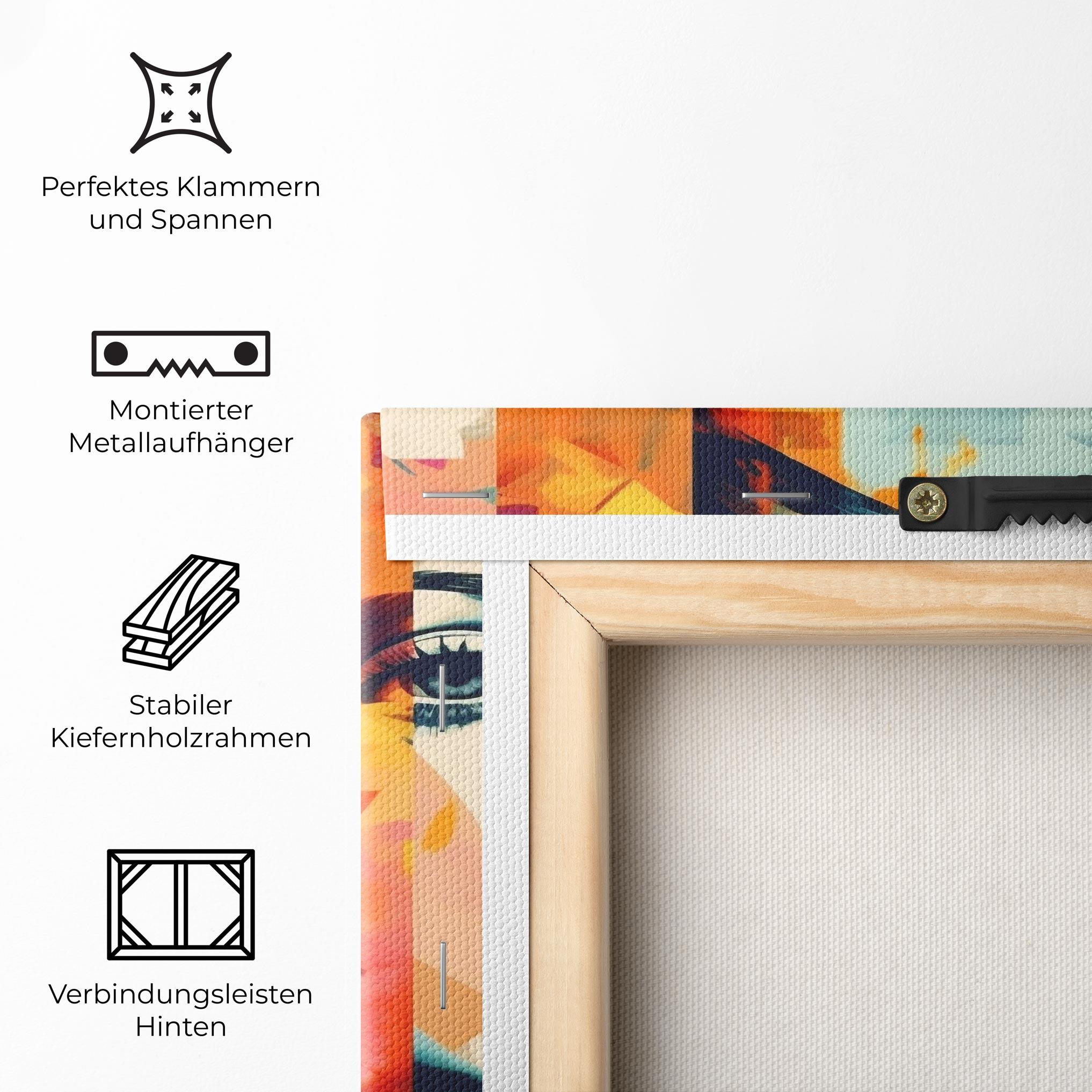 Leinwandbild Abstract Face Collage mockup 5