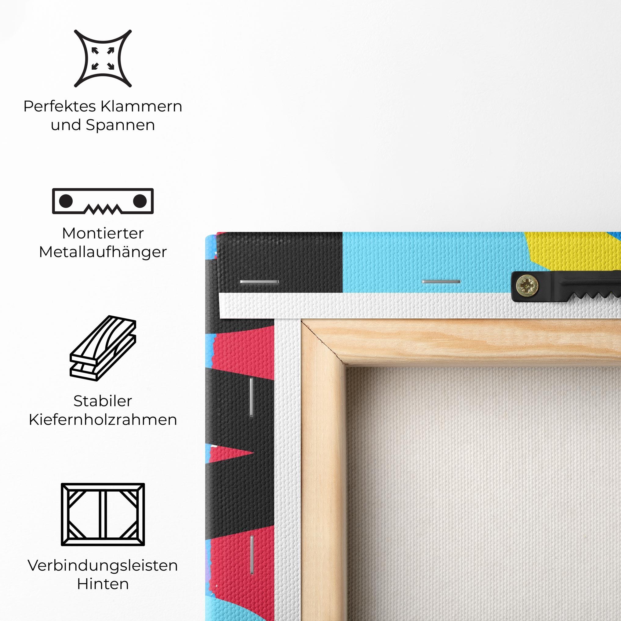 Leinwandbild Abstract Male Face mockup 5