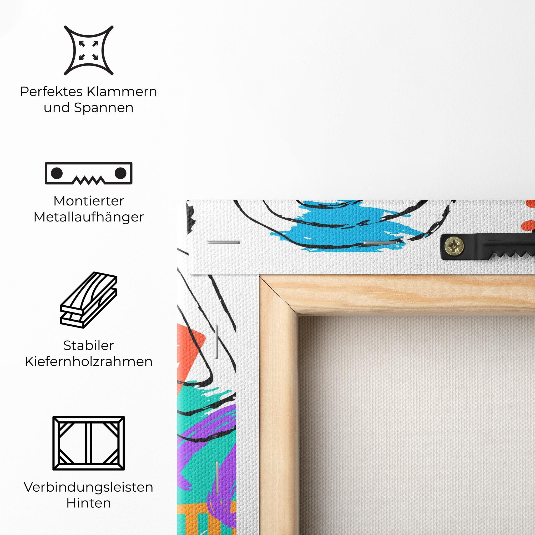 Leinwandbild Drawing Collage Art mockup 5