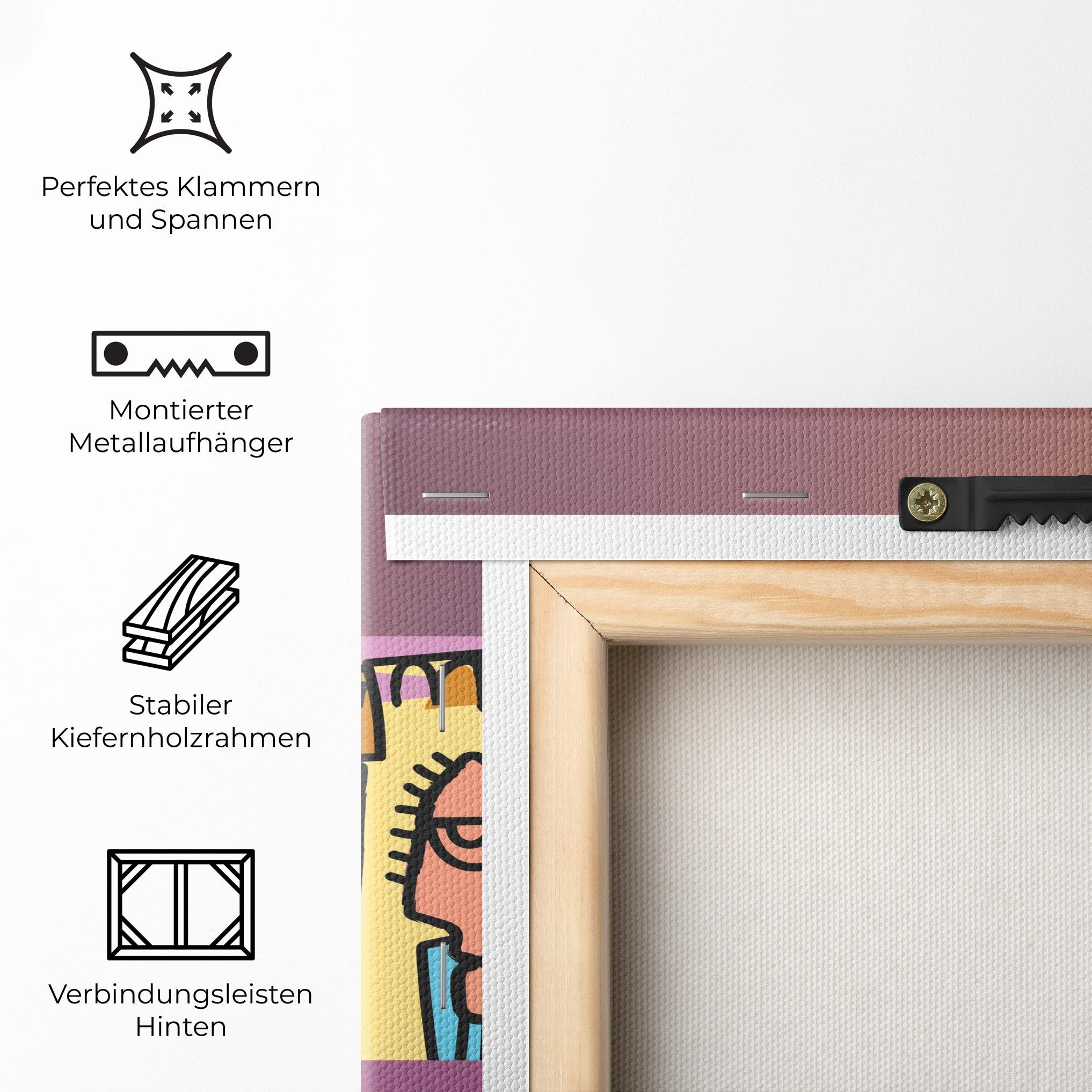 Leinwandbild Face Group Purple mockup 5