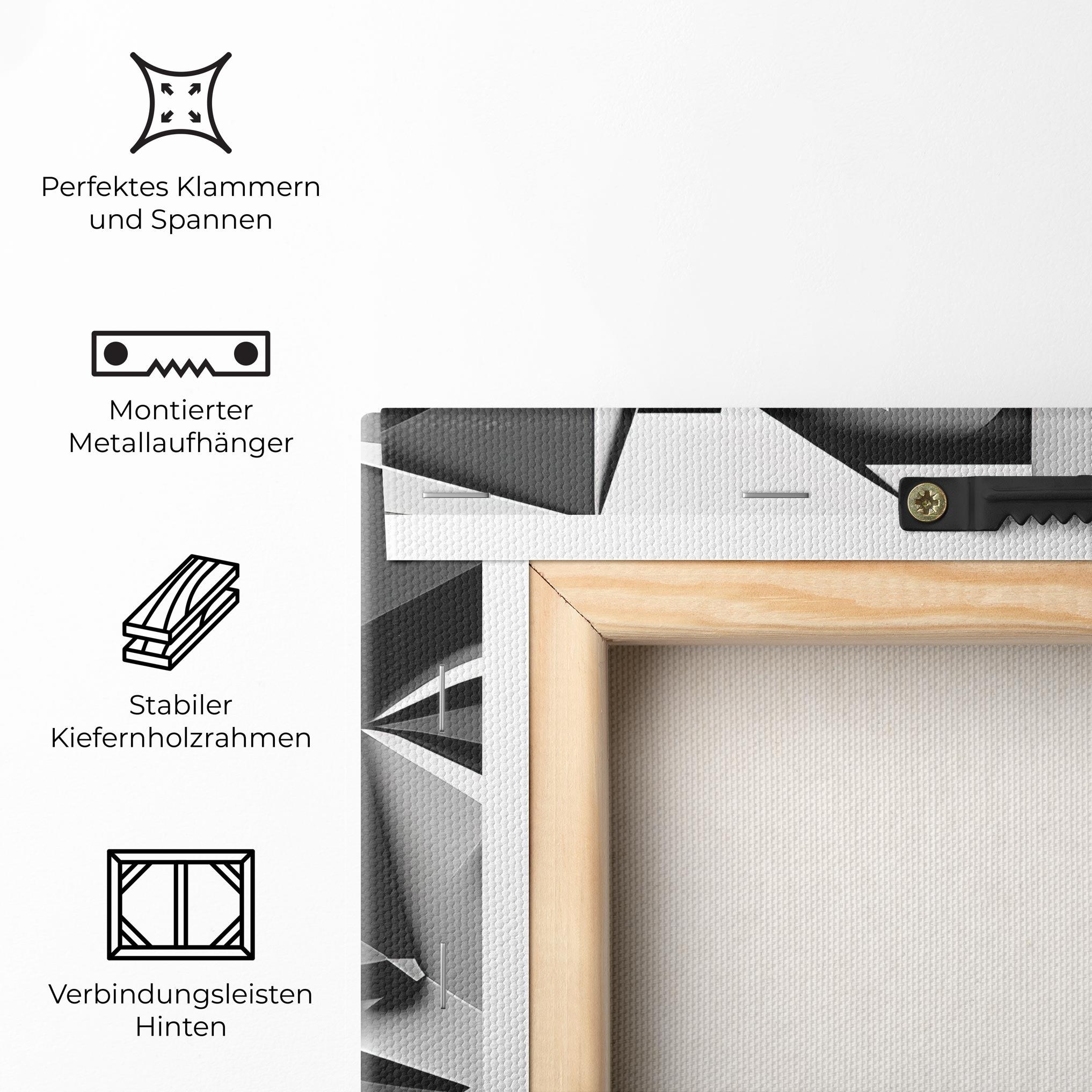 Leinwandbild Grey Faces Collage mockup 5