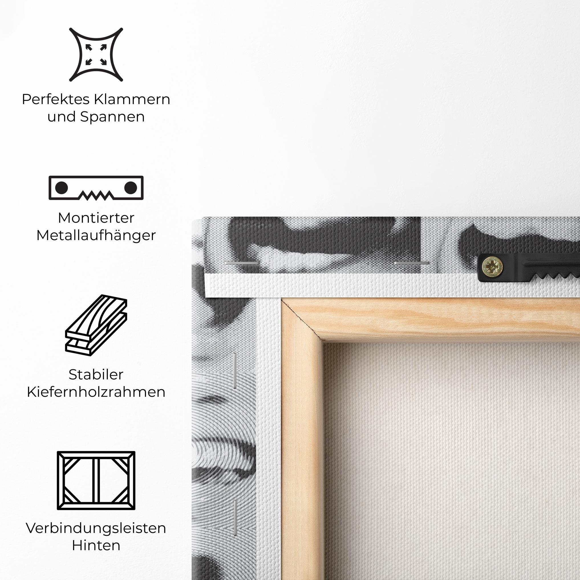 Leinwandbild Grey Mouth Collage mockup 5