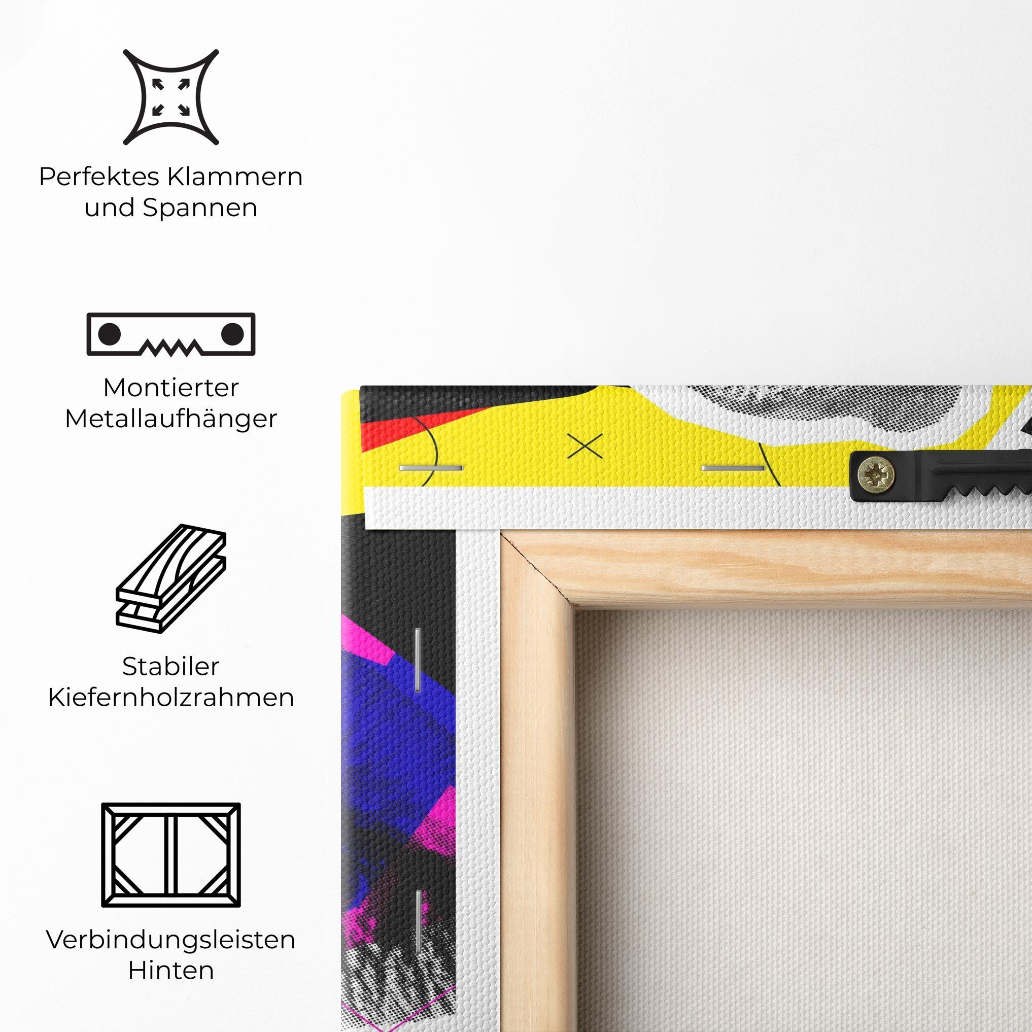 Leinwandbild Lips Purple Light mockup 5