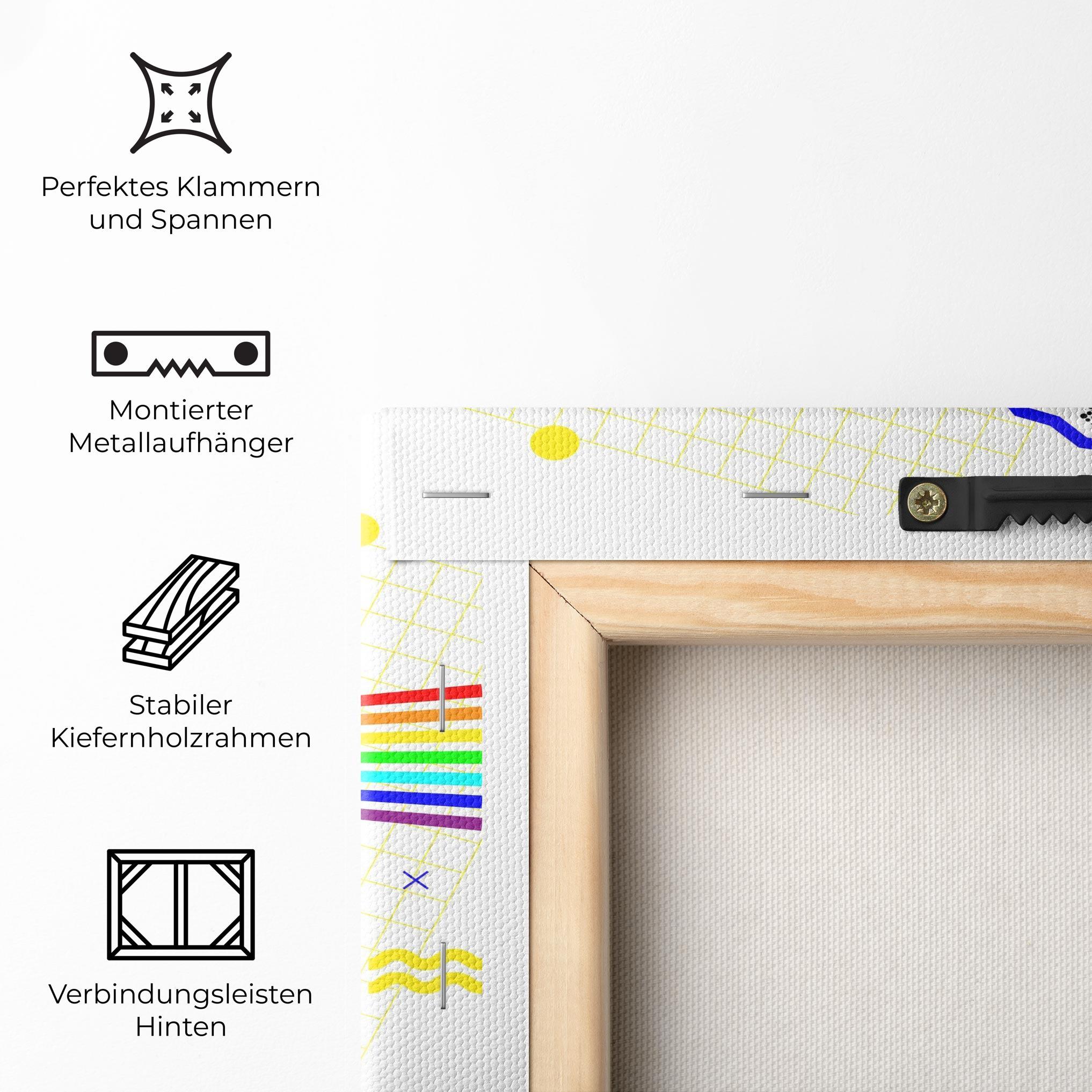 Leinwandbild Rainbow Statue mockup 5