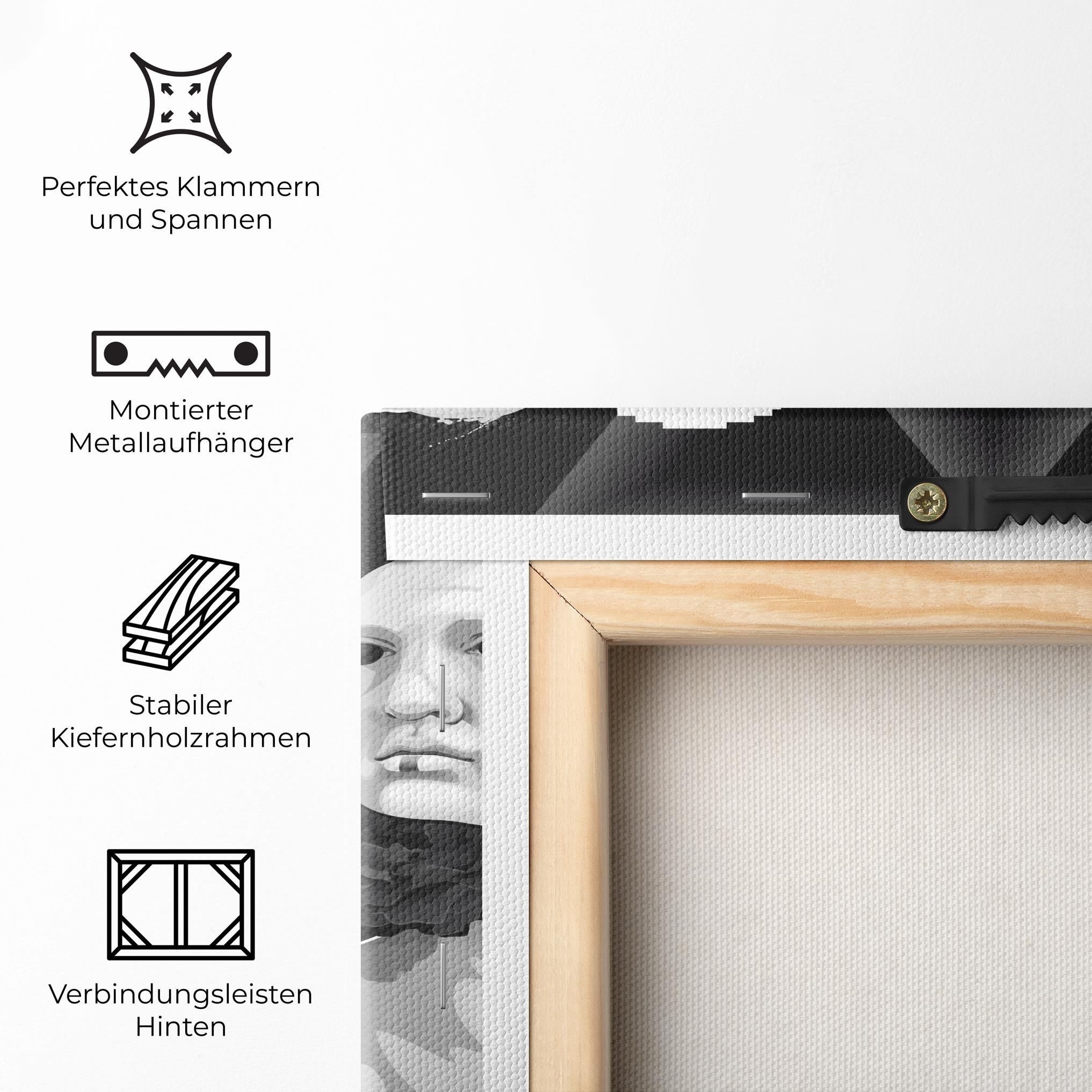 Leinwandbild Statue Mask mockup 5