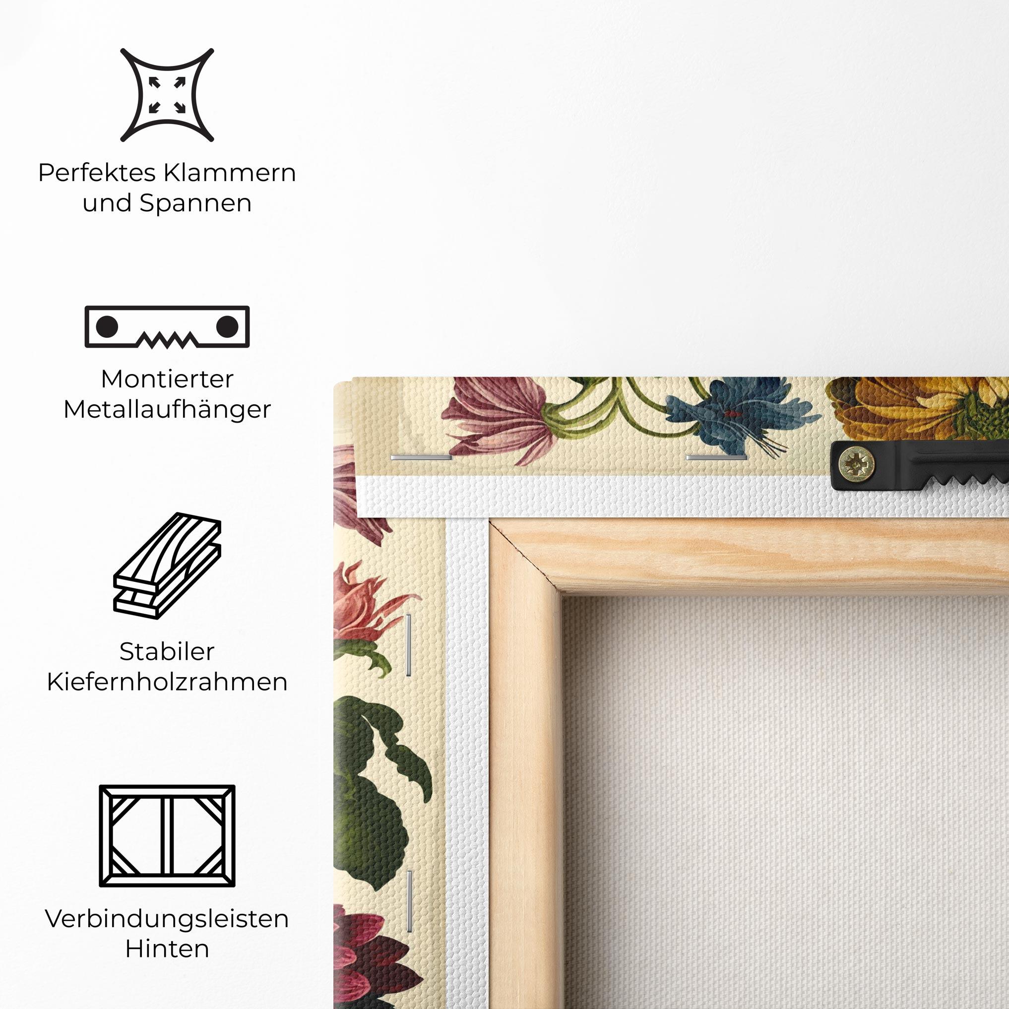 Leinwandbild Vintage Botanical mockup 5