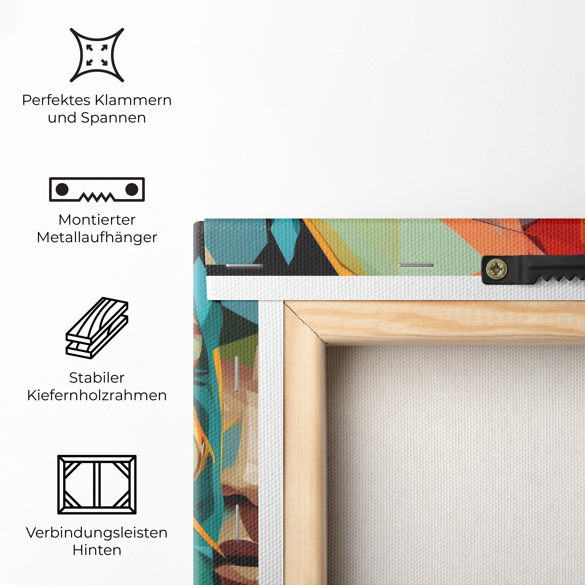 Leinwandbild Women Face Collage mockup 5