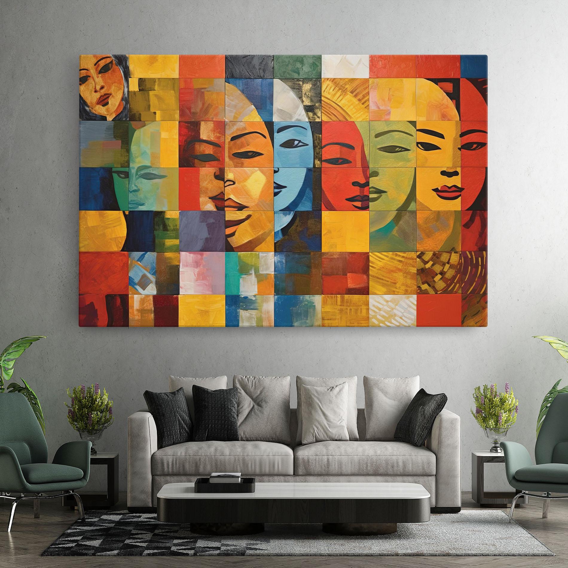 Leinwandbild Abstract Concept Collage mockup 7