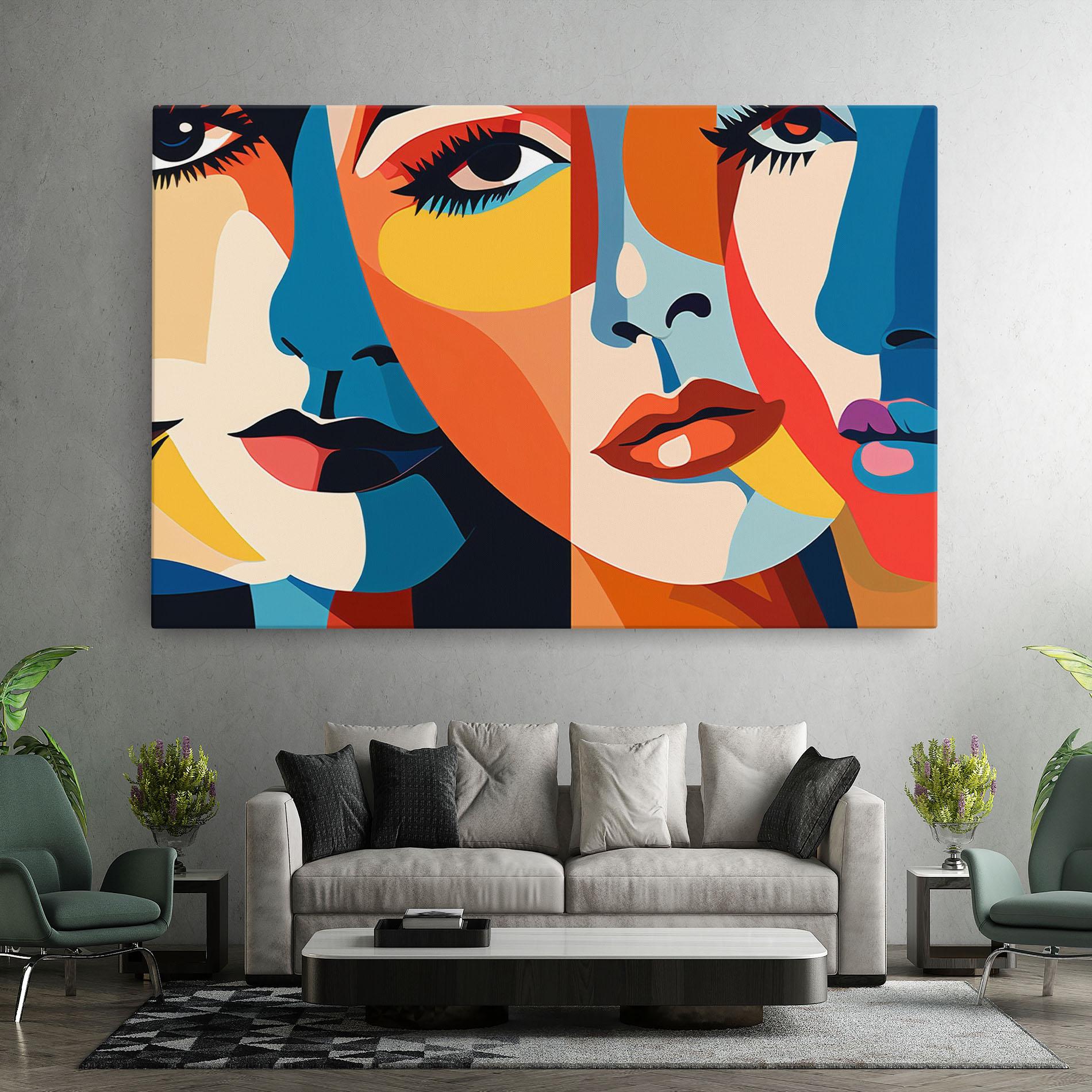 Leinwandbild Beauty Face Collage mockup 7