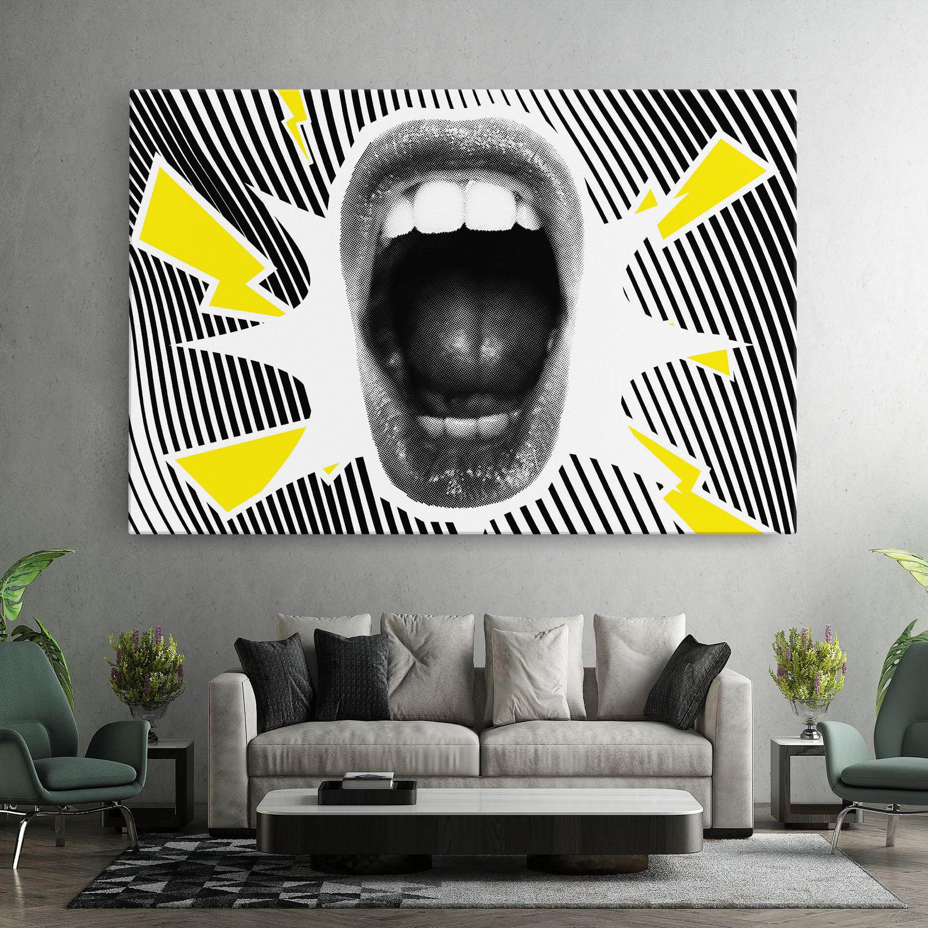 Leinwandbild Lightning Mouth mockup 7