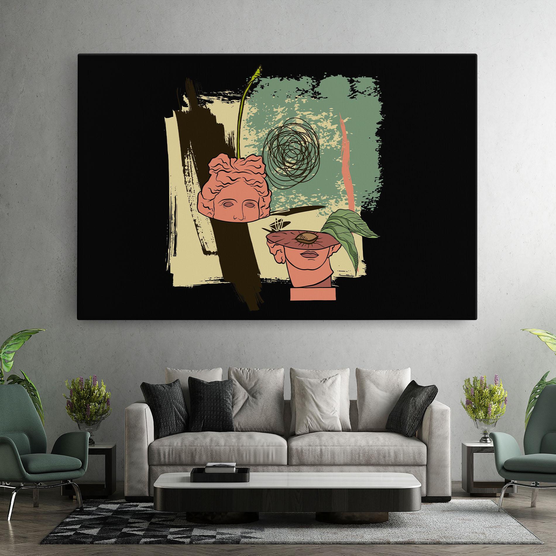 Leinwandbild Statue Fruit mockup 7