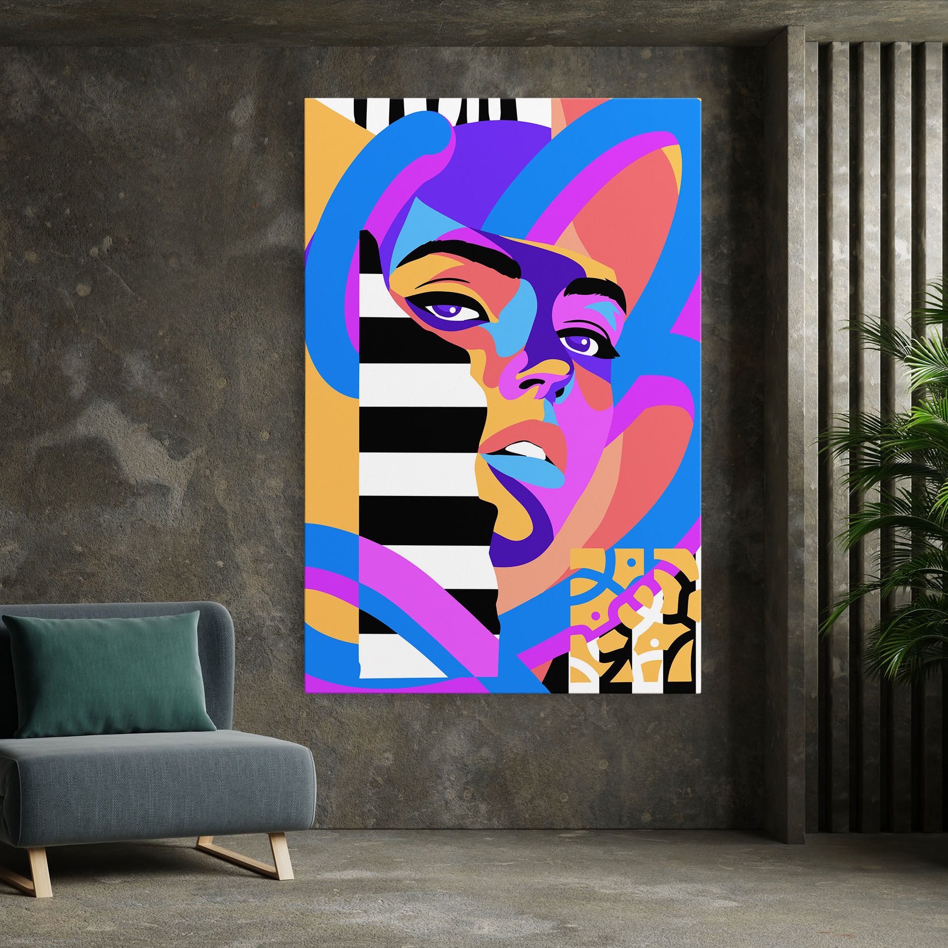 Woman Art Face mockup 7