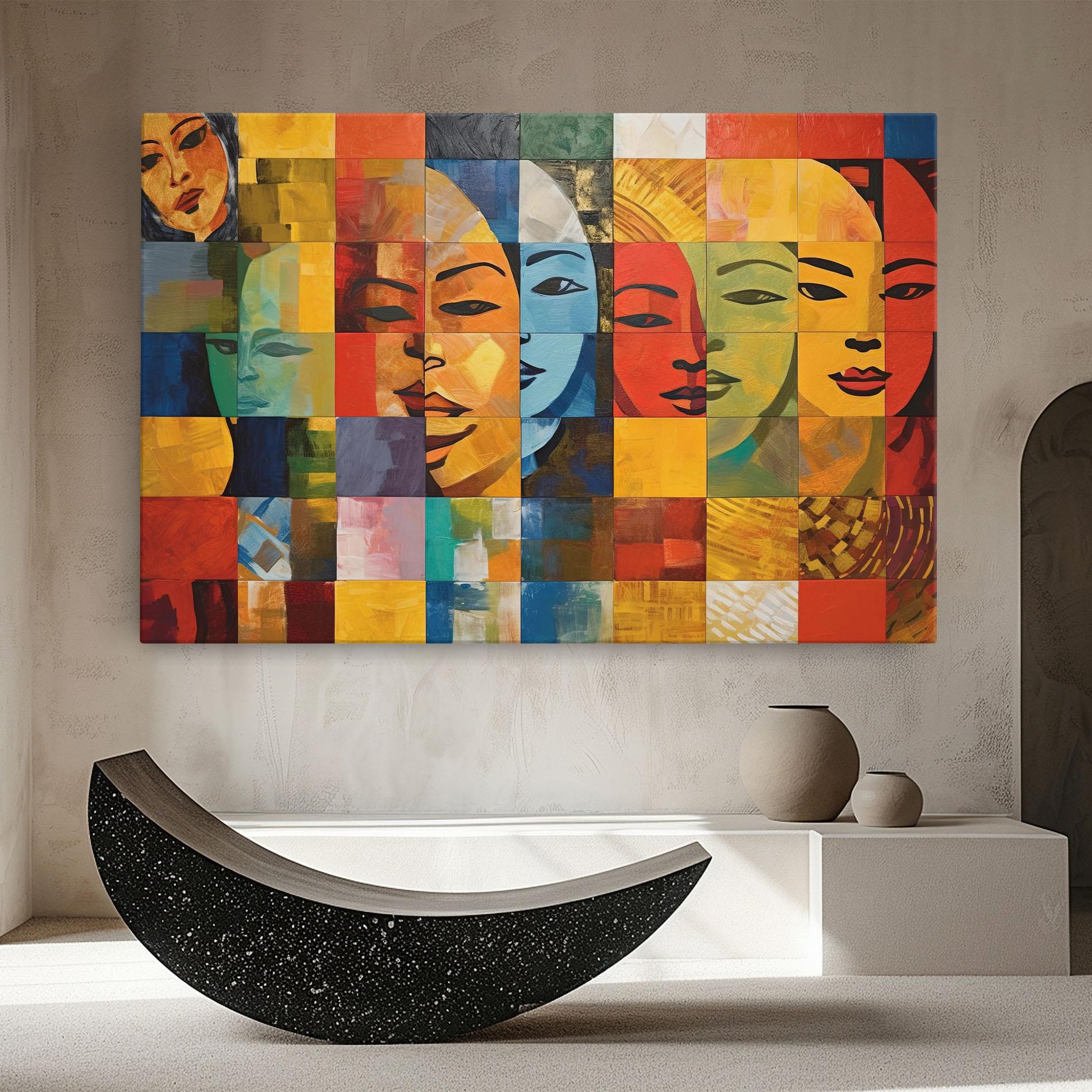 Leinwandbild Abstract Concept Collage mockup 8