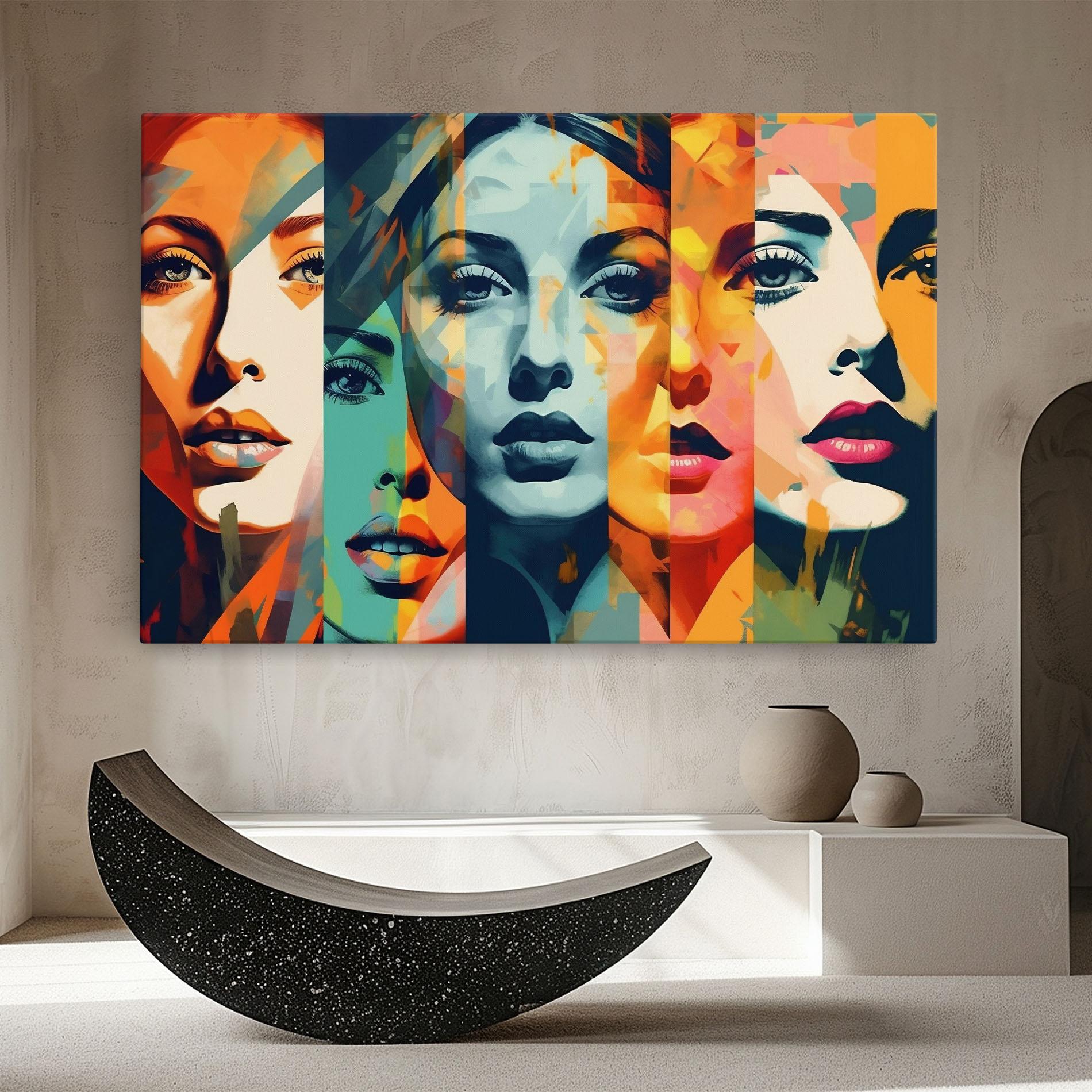 Leinwandbild Abstract Face Collage mockup 8