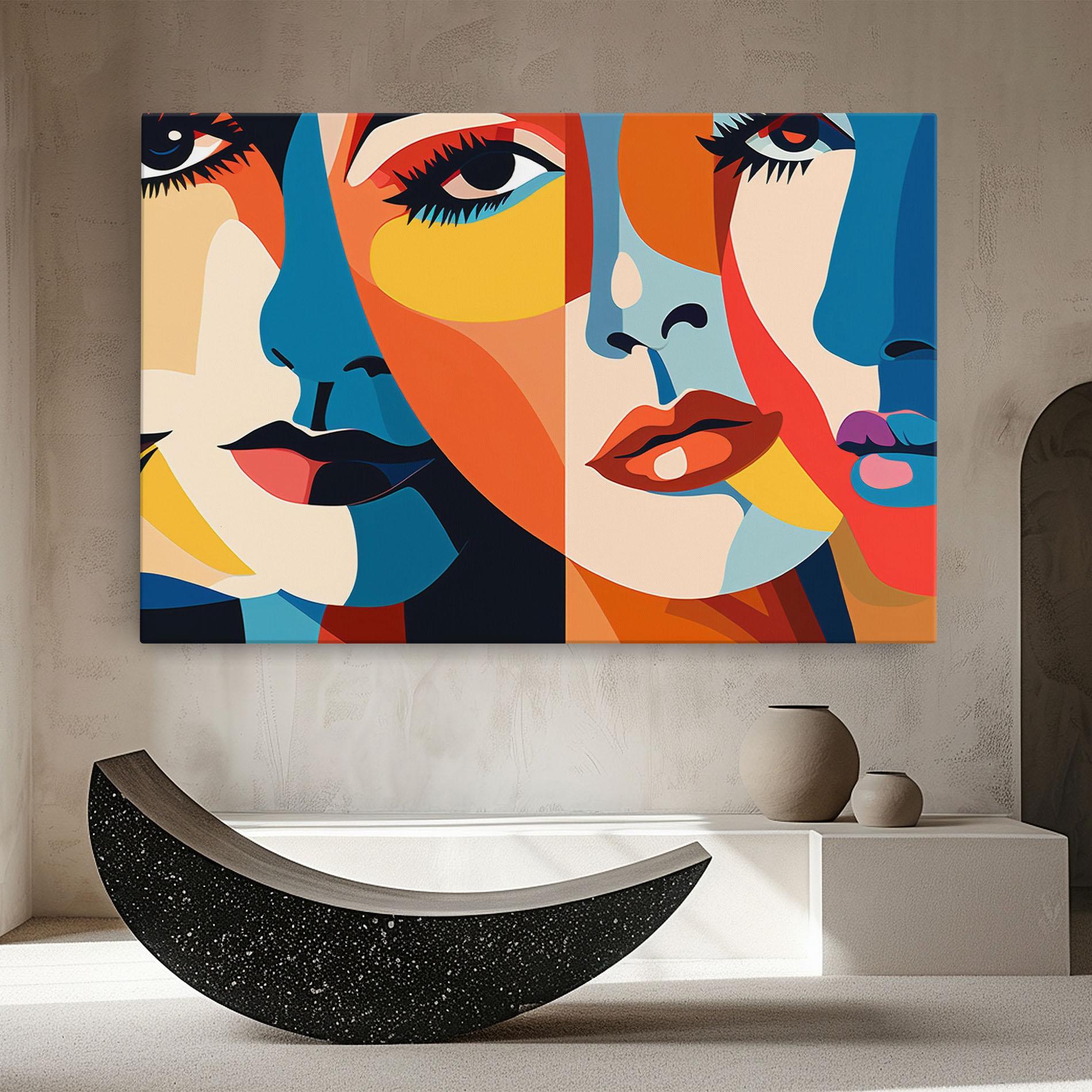 Leinwandbild Beauty Face Collage mockup 8