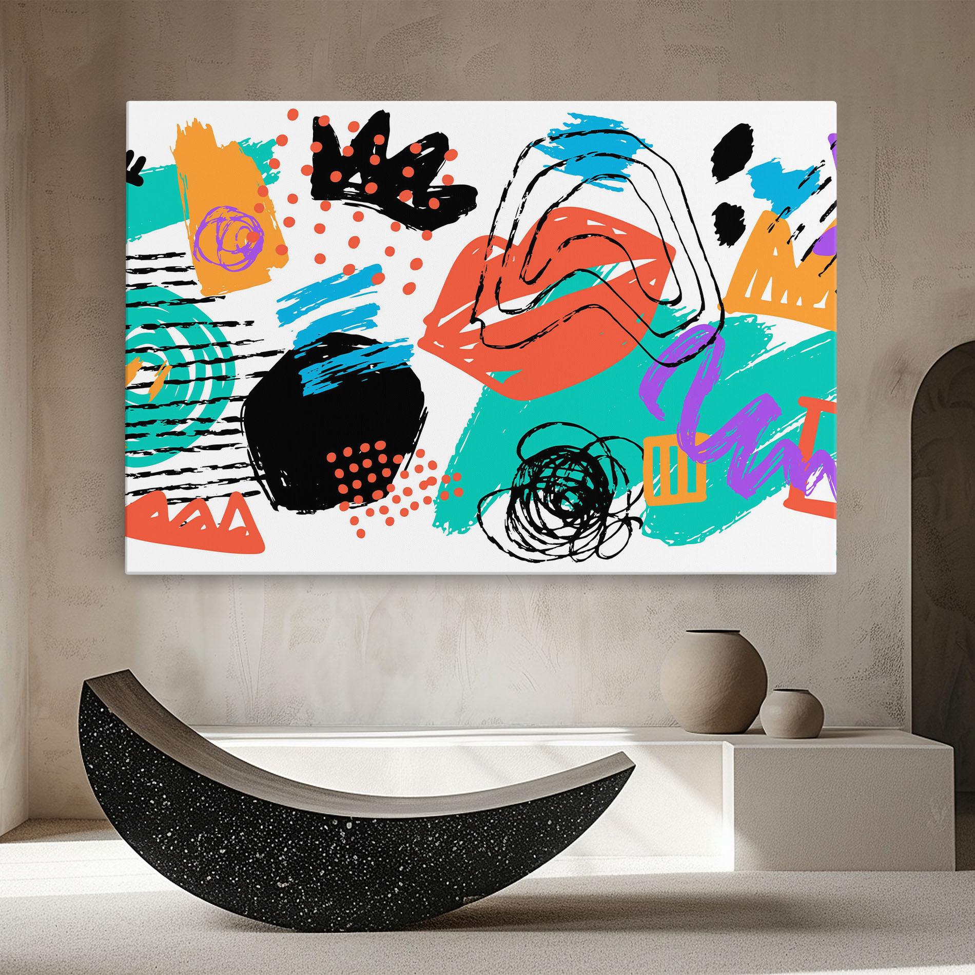 Leinwandbild Drawing Collage Art mockup 8