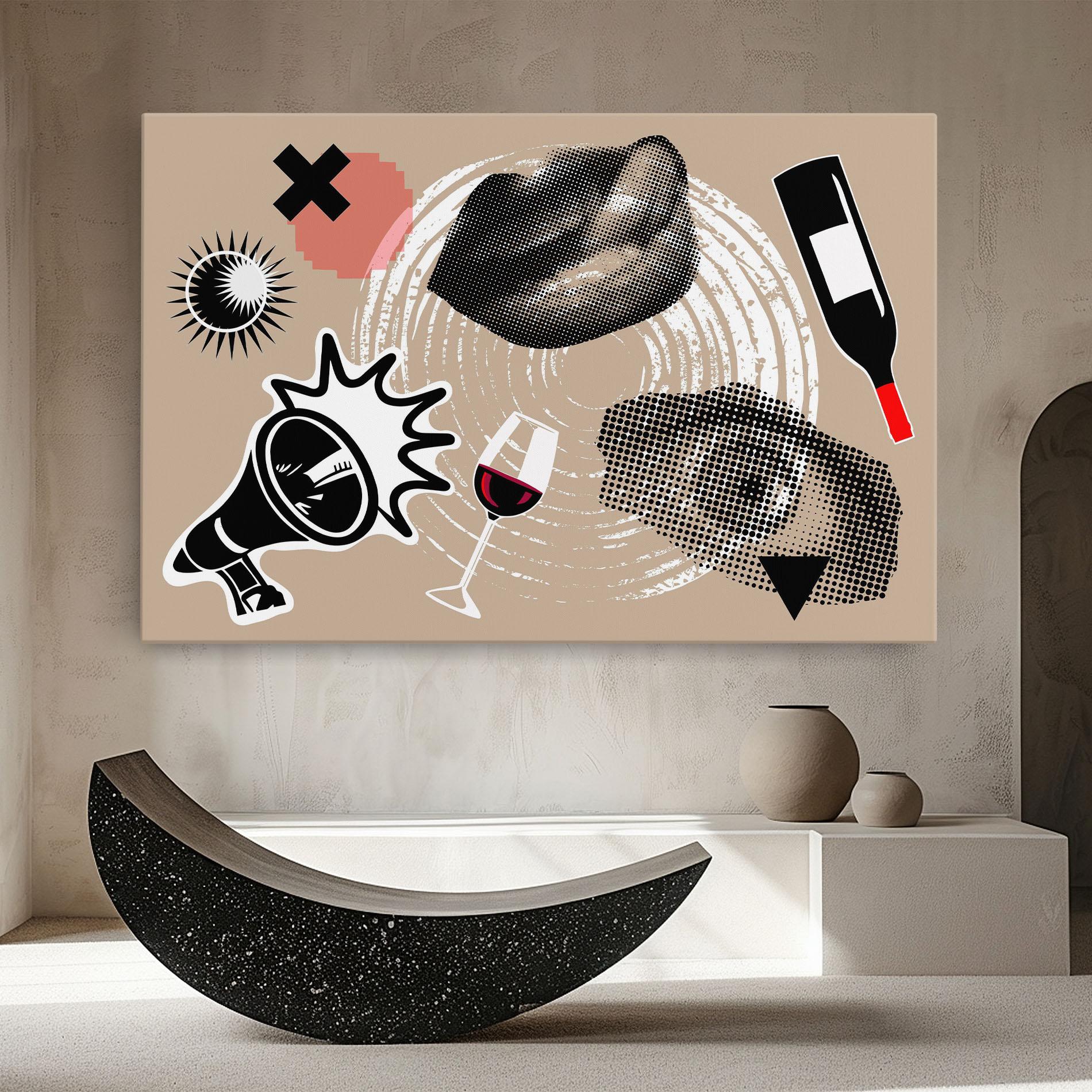 Leinwandbild Lips Mouth Collage mockup 8