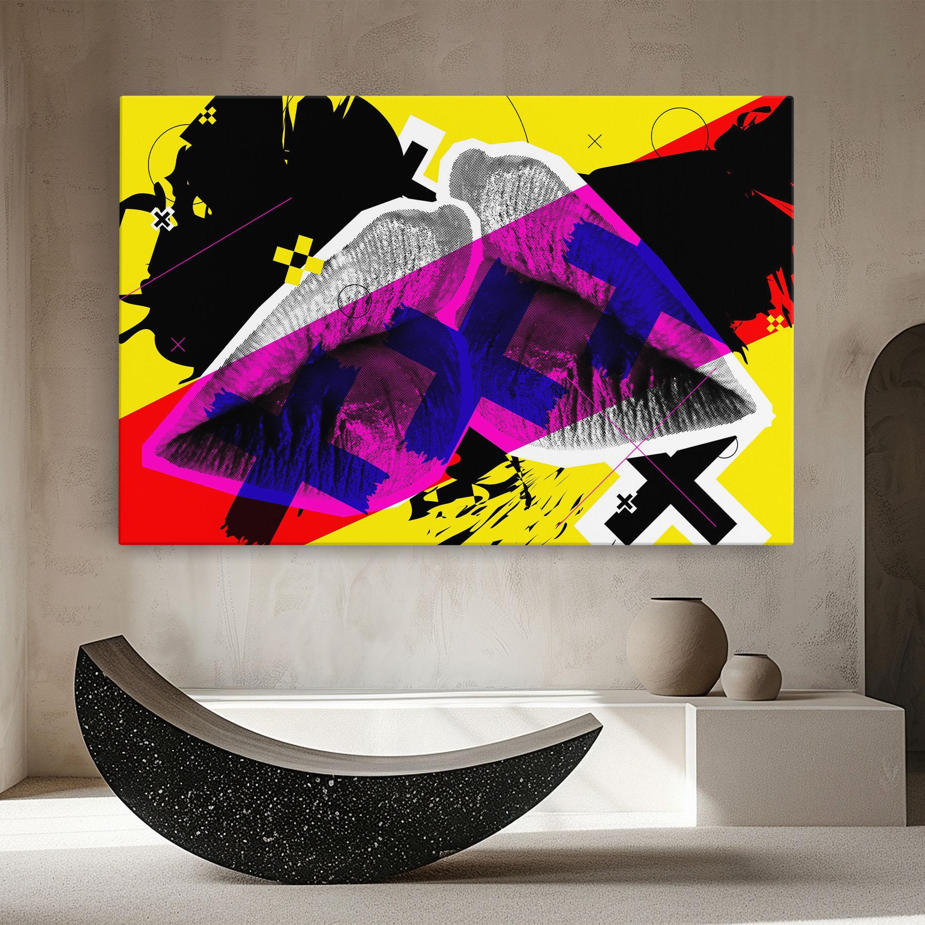 Leinwandbild Lips Purple Light mockup 8