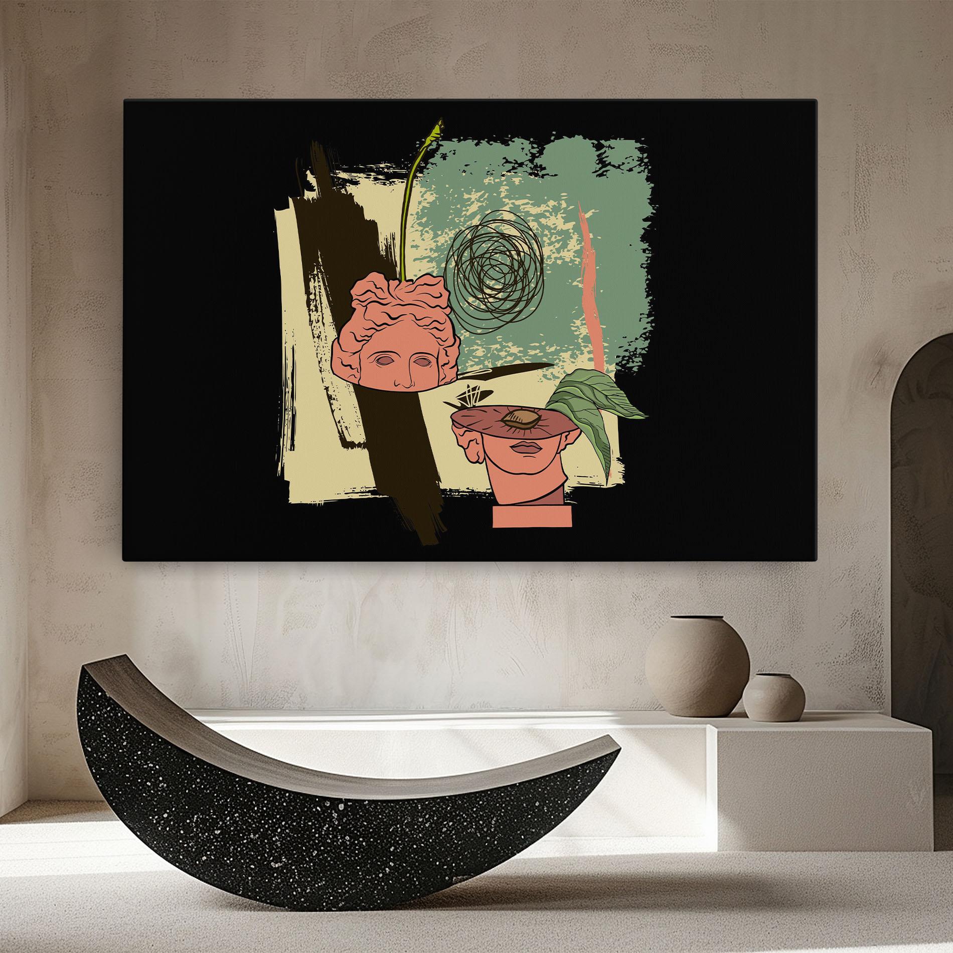 Leinwandbild Statue Fruit mockup 8