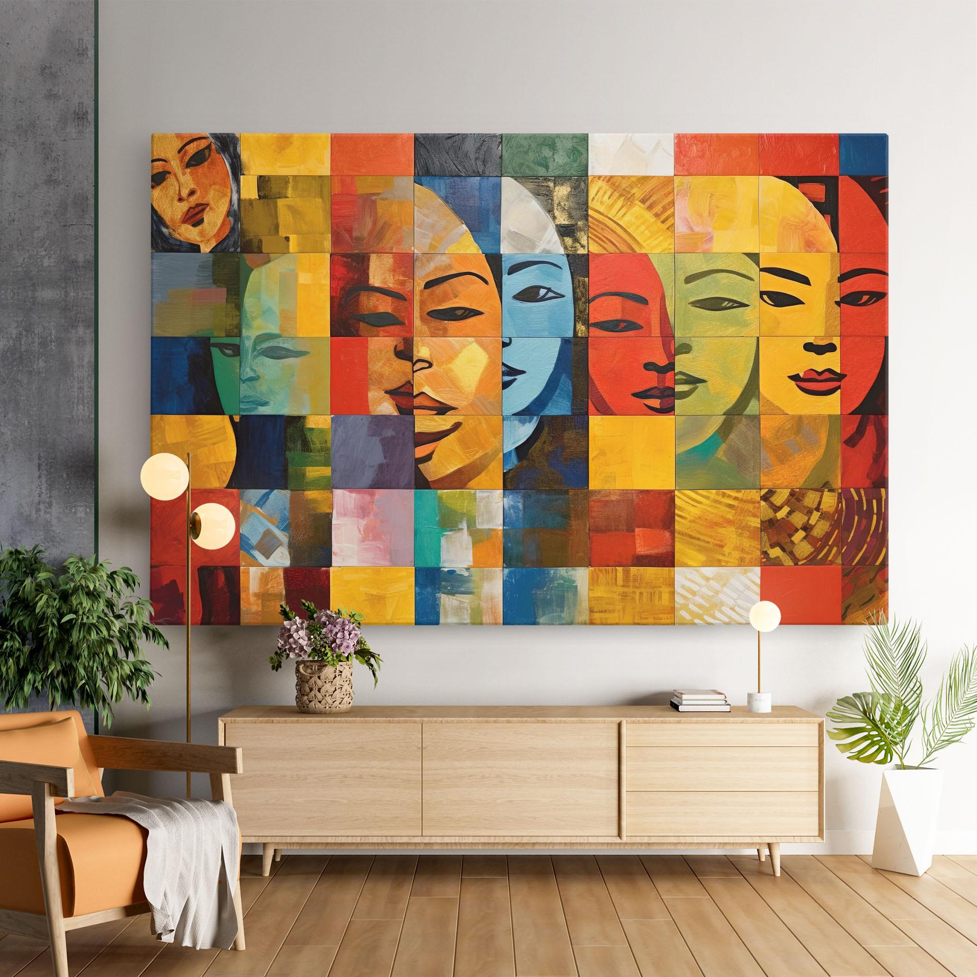 Leinwandbild Abstract Concept Collage mockup 9