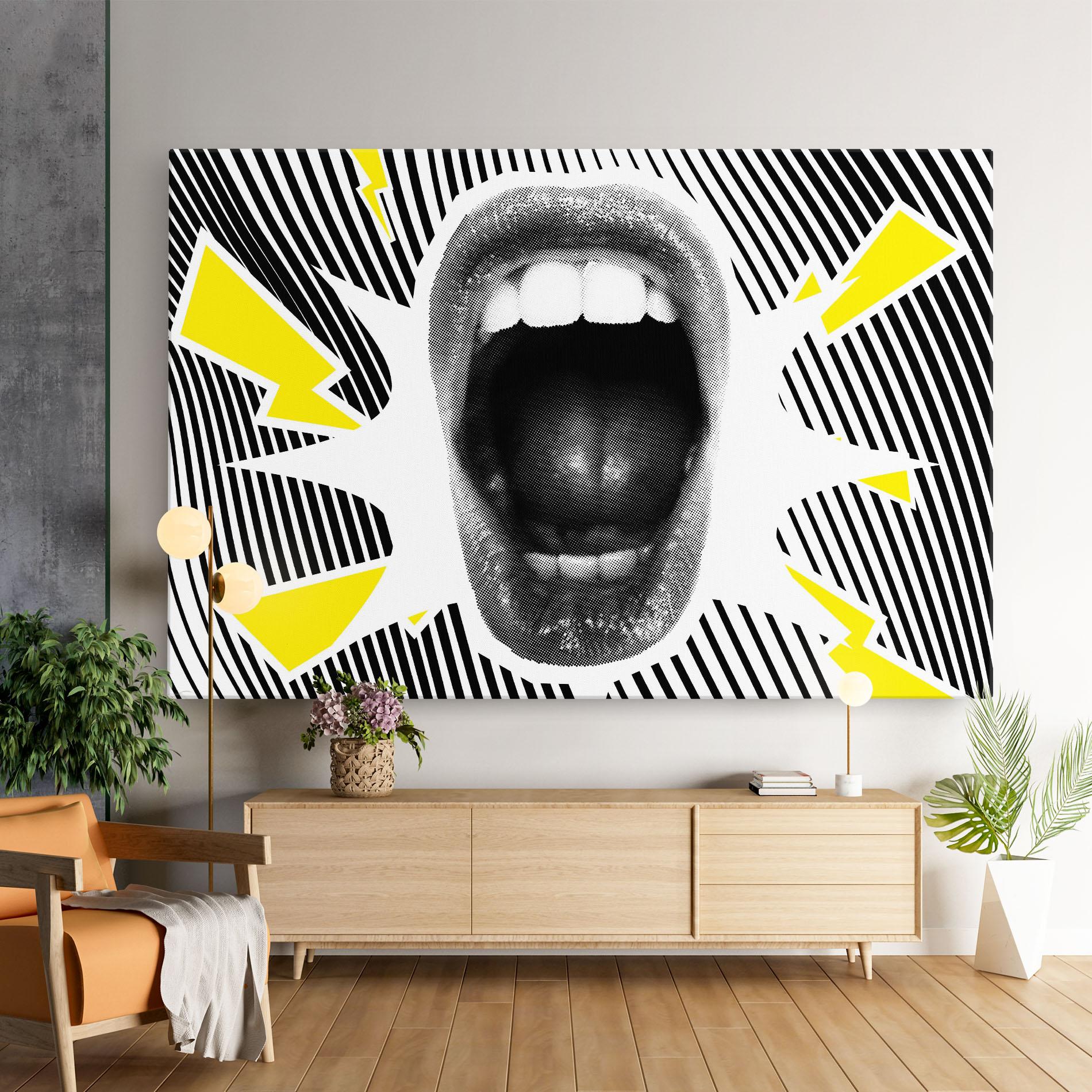 Leinwandbild Lightning Mouth mockup 9