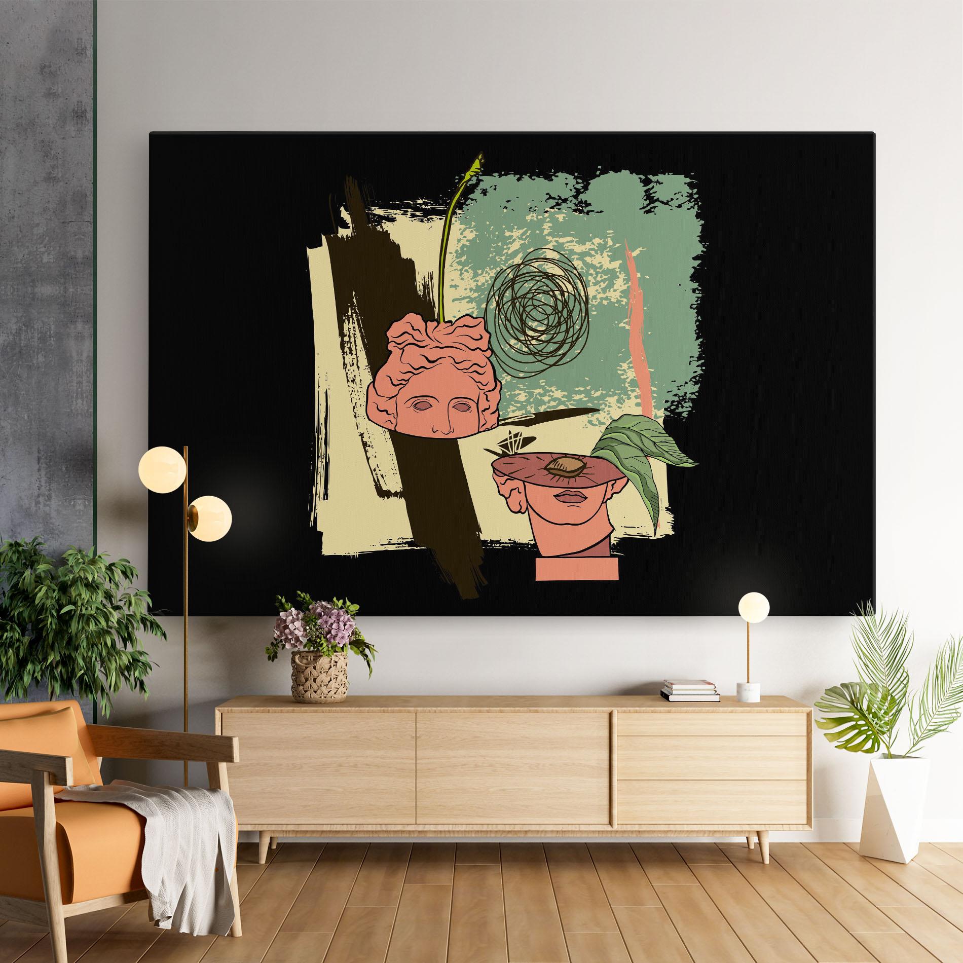 Leinwandbild Statue Fruit mockup 9