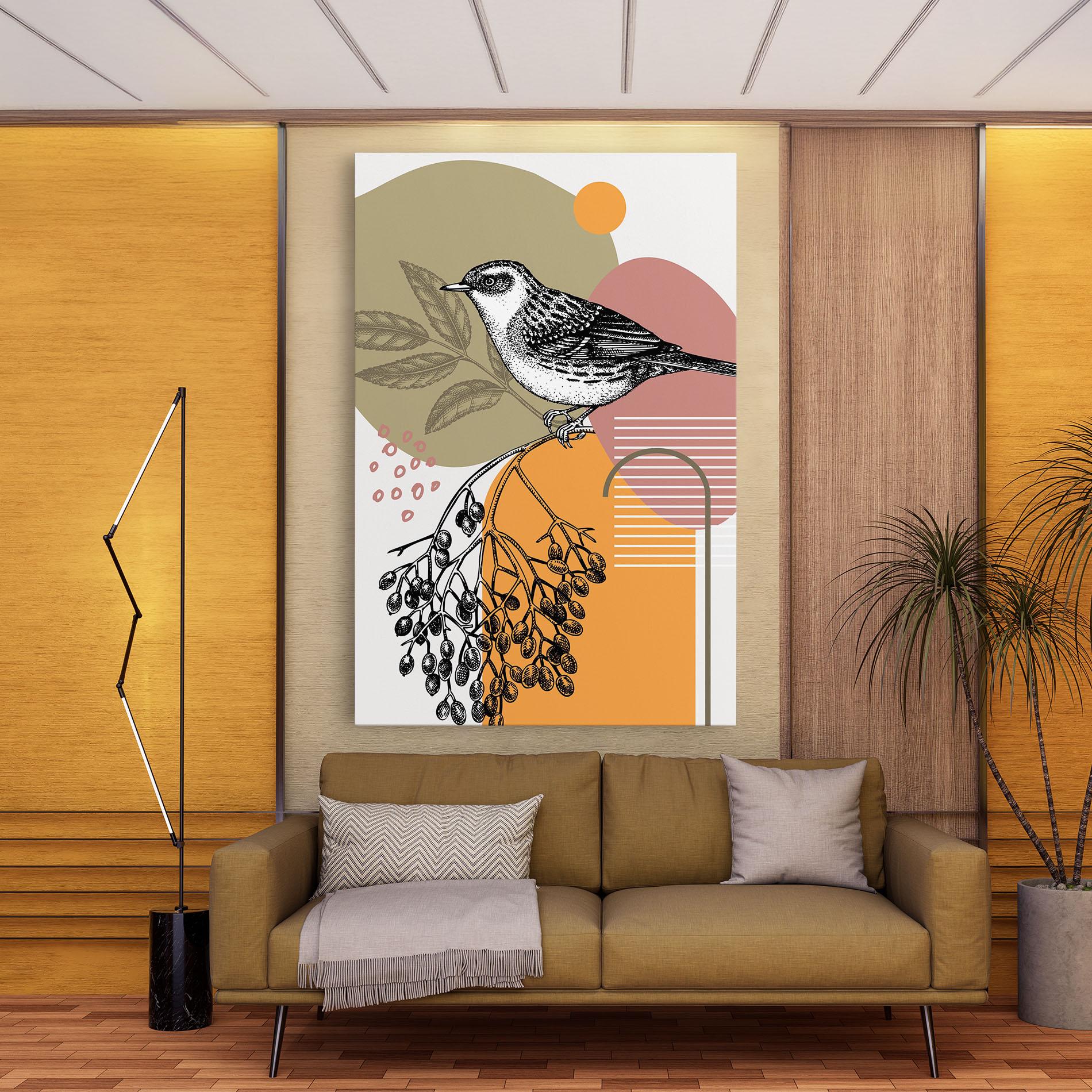 Leinwandbild Bird Collage mockup 9