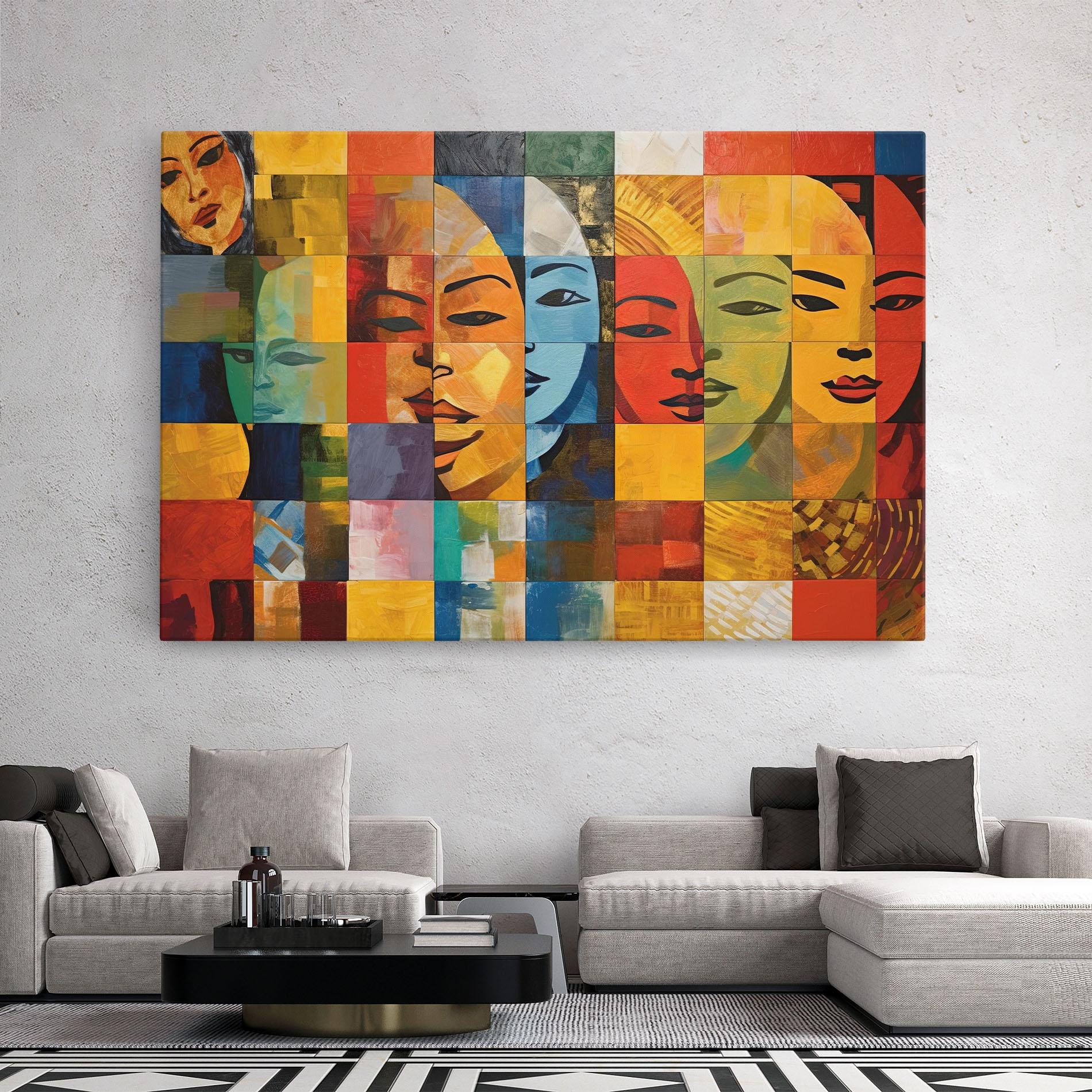 Leinwandbild Abstract Concept Collage mockup 2