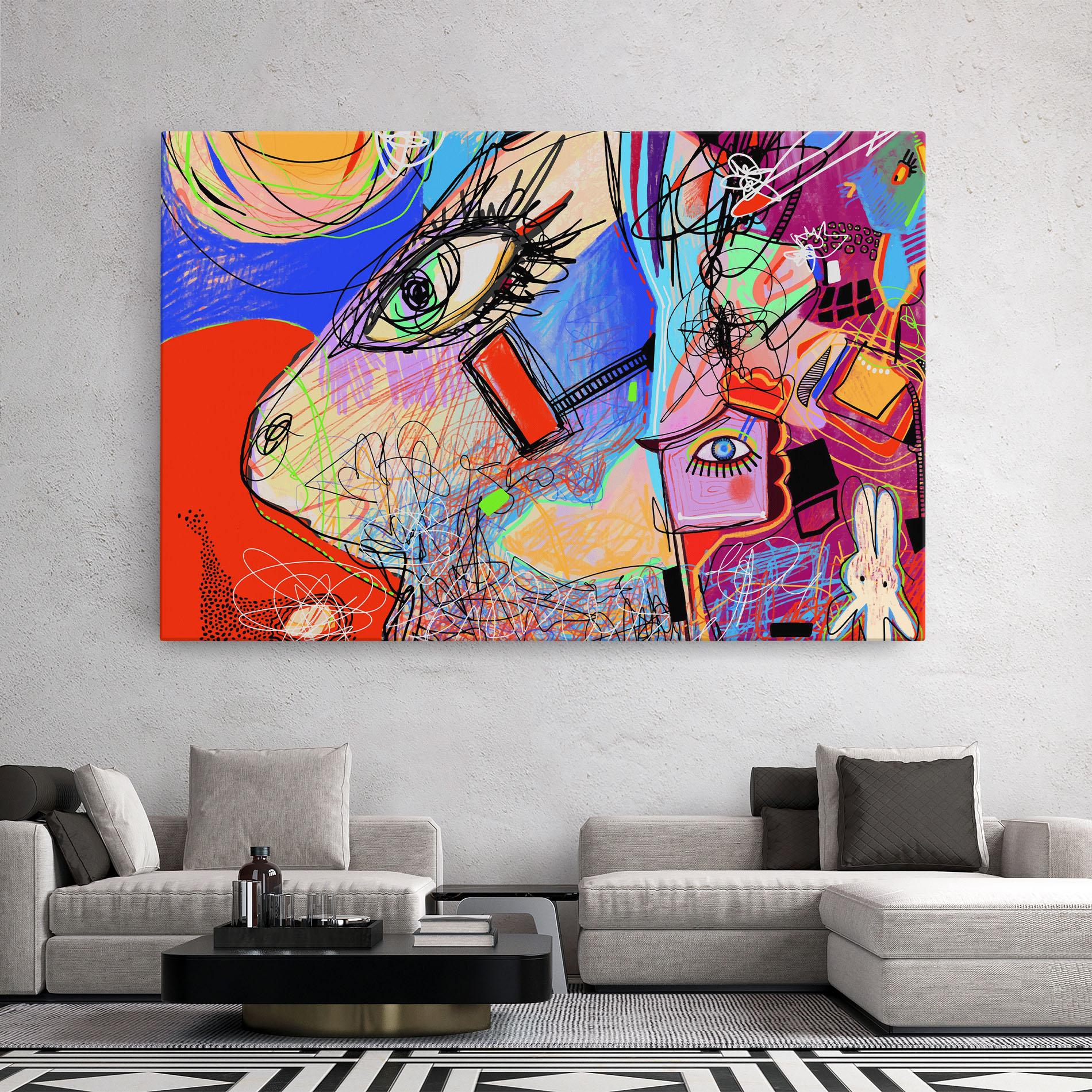 Leinwandbild Animal Eye Art mockup 2