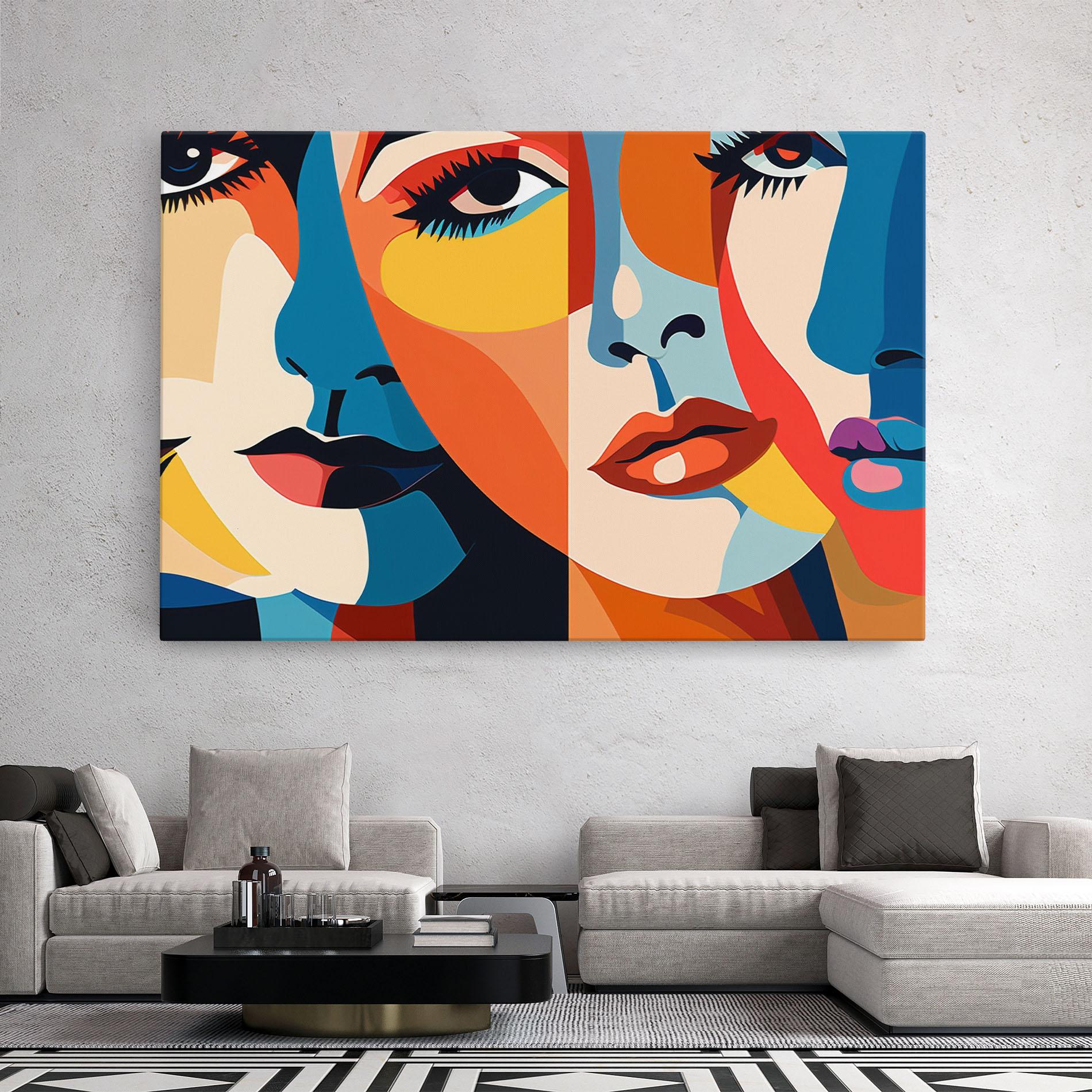 Leinwandbild Beauty Face Collage mockup 2