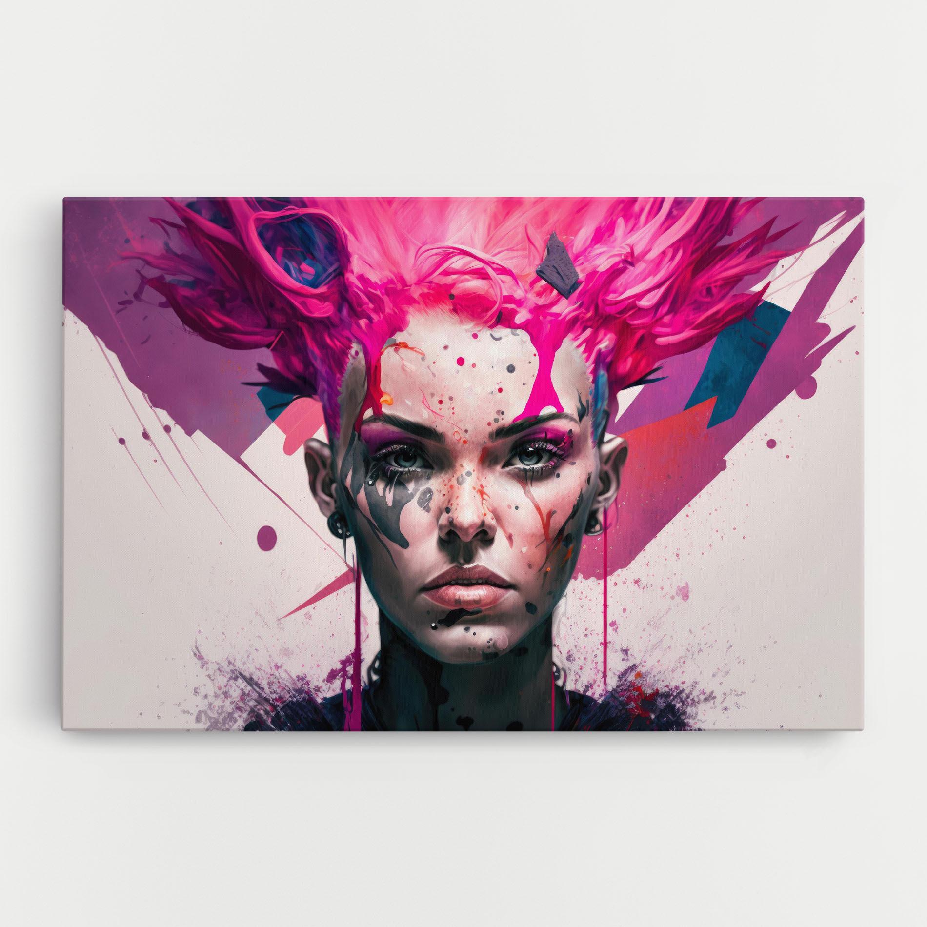 Leinwandbild Abstract Pink Hair mockup 0