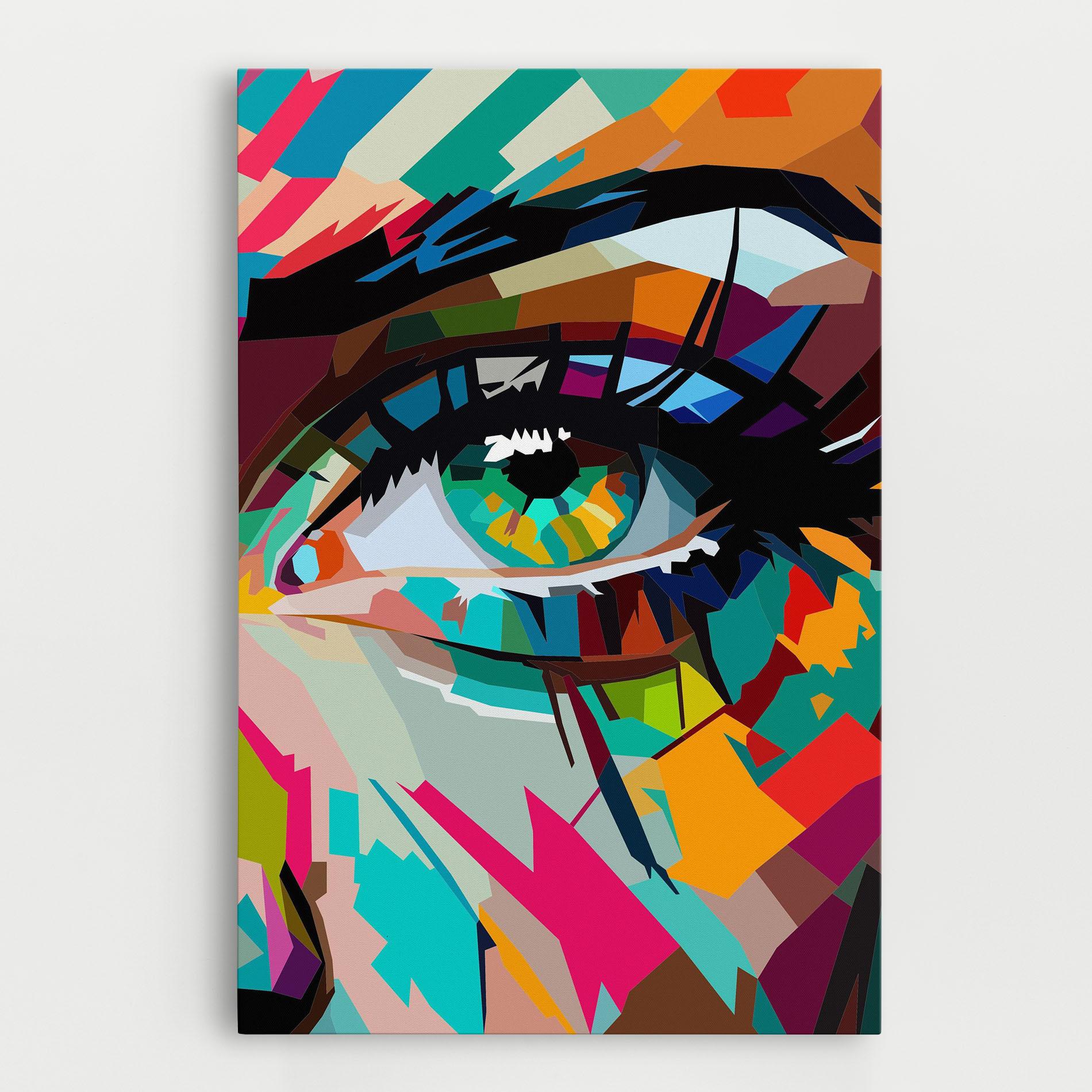 Leinwandbild Colorful Eye mockup 0