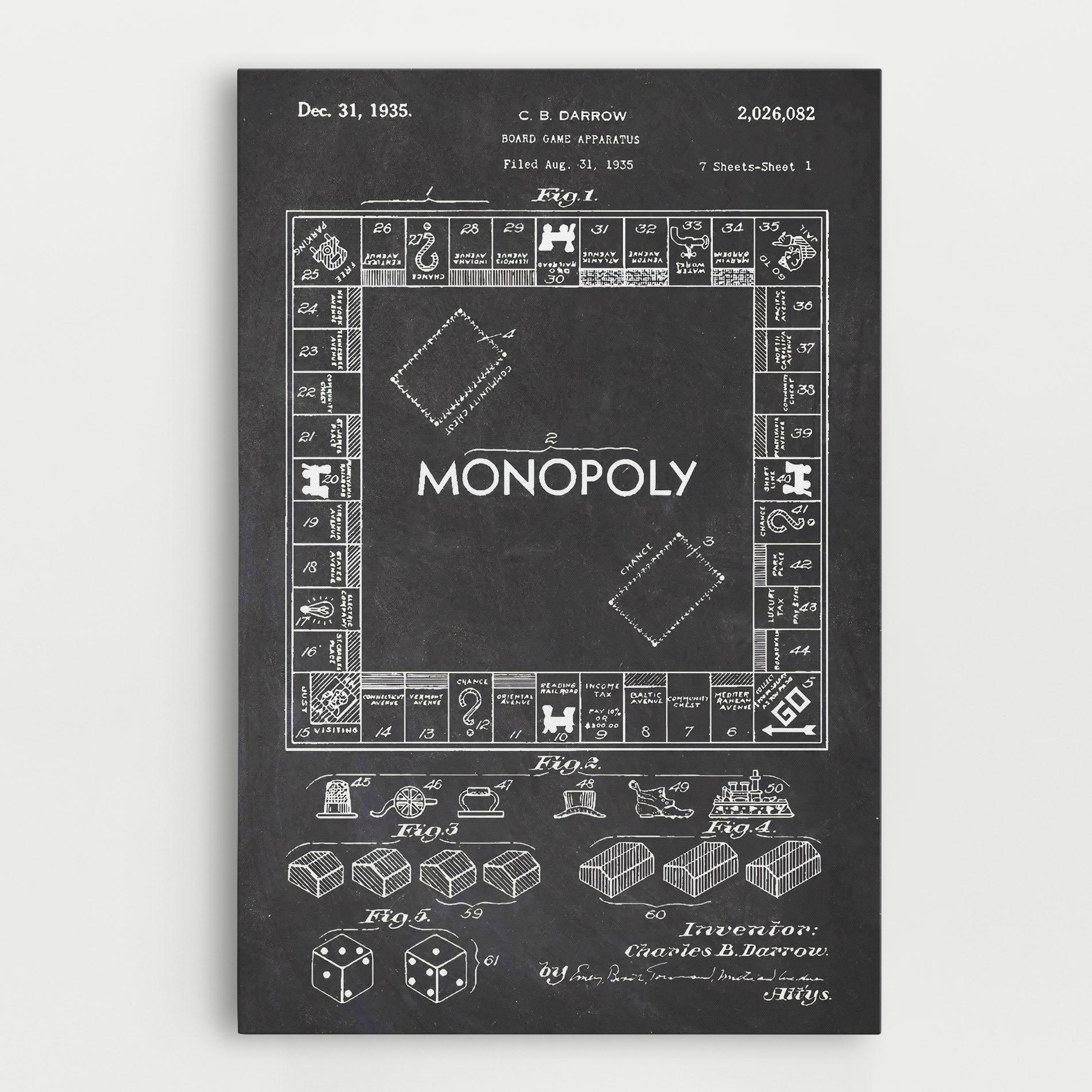 Leinwandbild Monopoly Board mockup 0