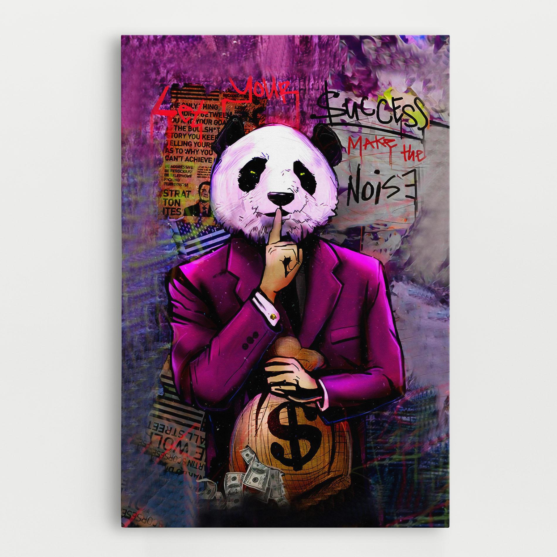 Leinwandbild Silence Panda mockup 0