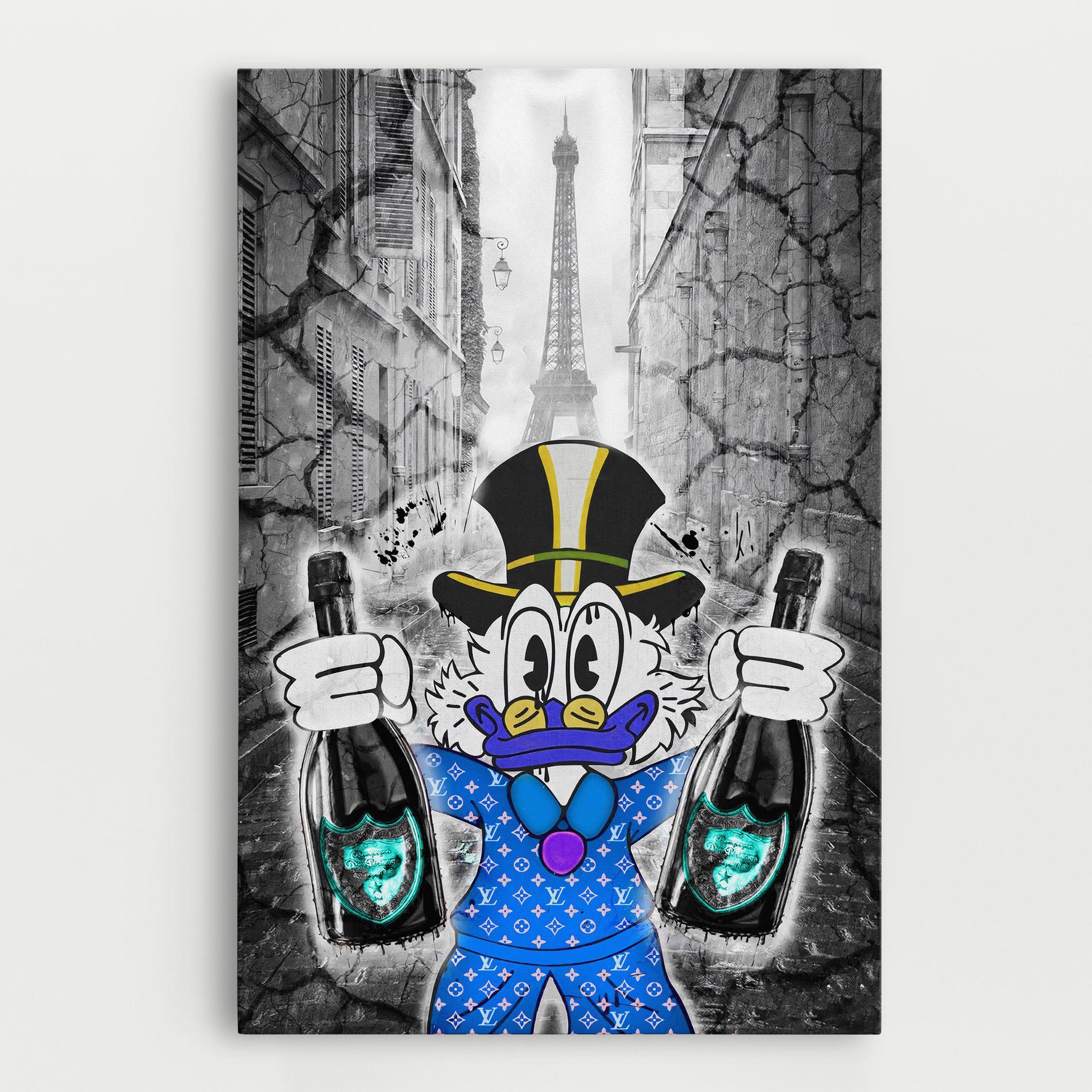 Leinwandbild Wheres My Champagne Blue mockup 0