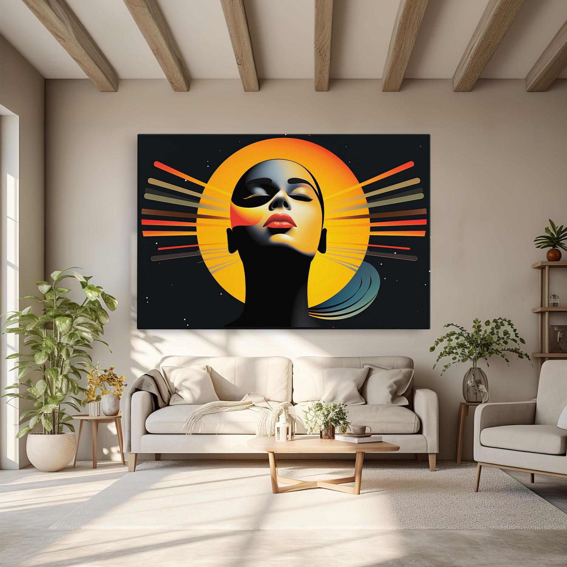 Leinwandbild Synthetic Dreamy Profile mockup 6