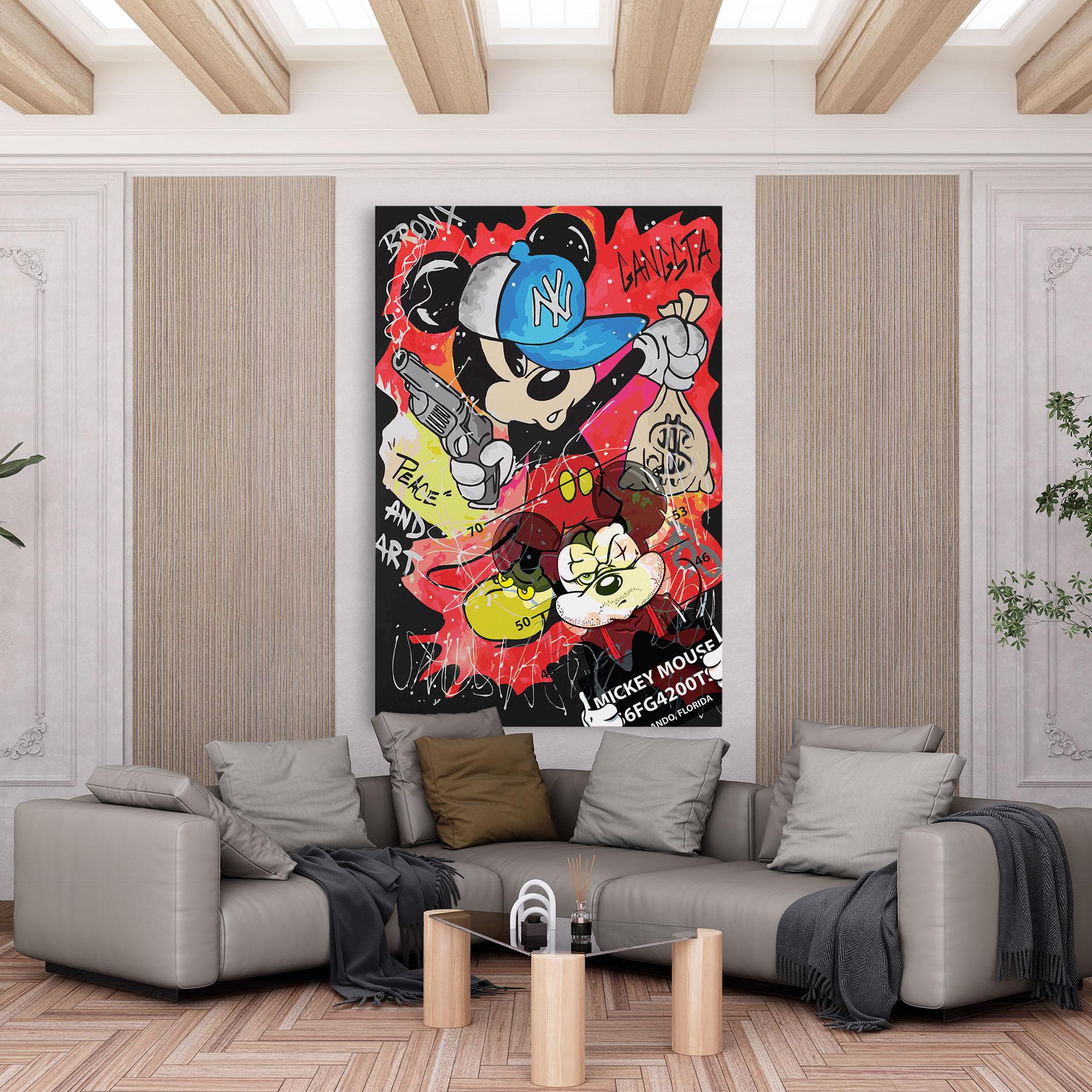 Leinwandbild Gangsta Mickey mockup 6
