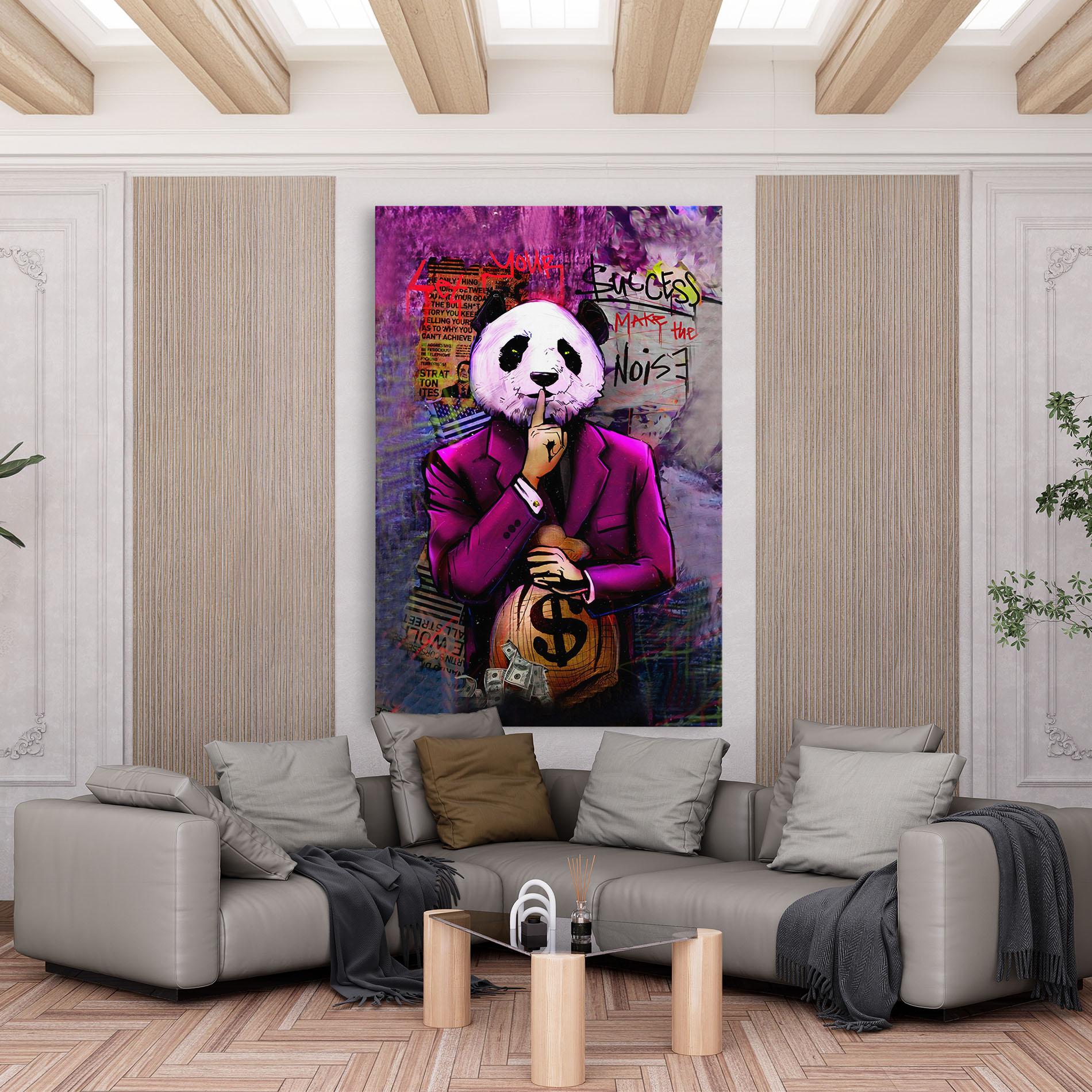 Leinwandbild Silence Panda mockup 6