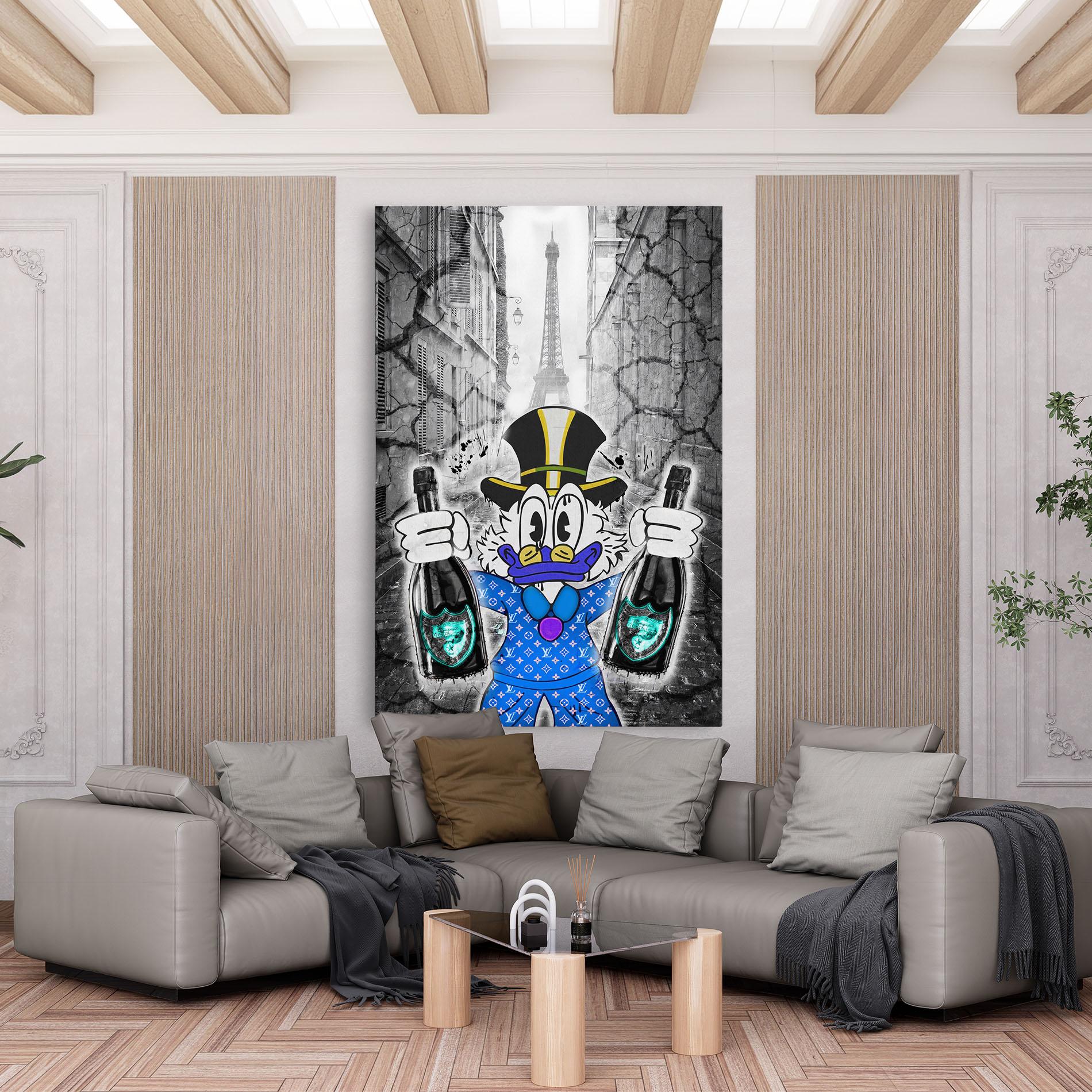 Leinwandbild Wheres My Champagne Blue mockup 6