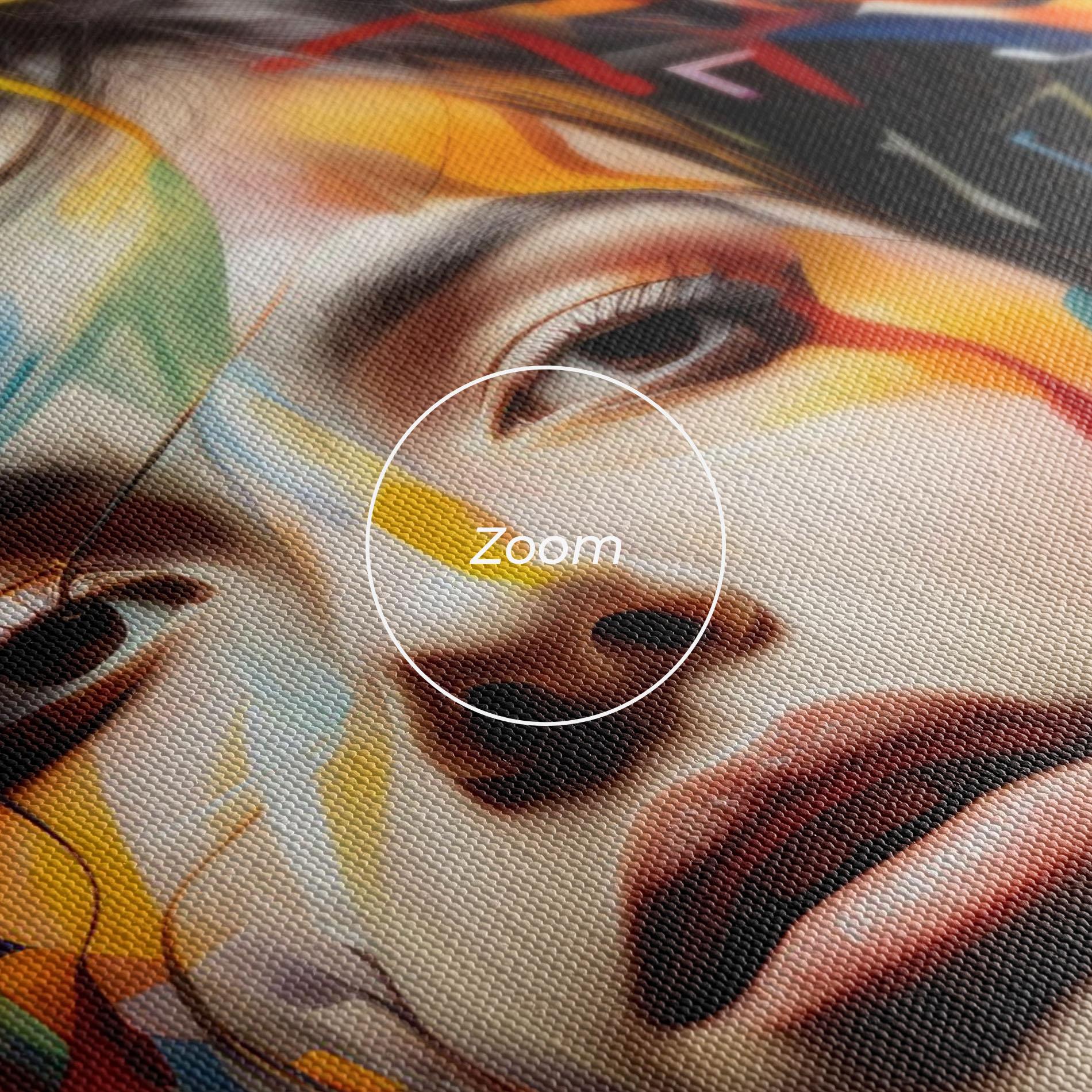 Leinwandbild Colorful Paint Hair mockup 3