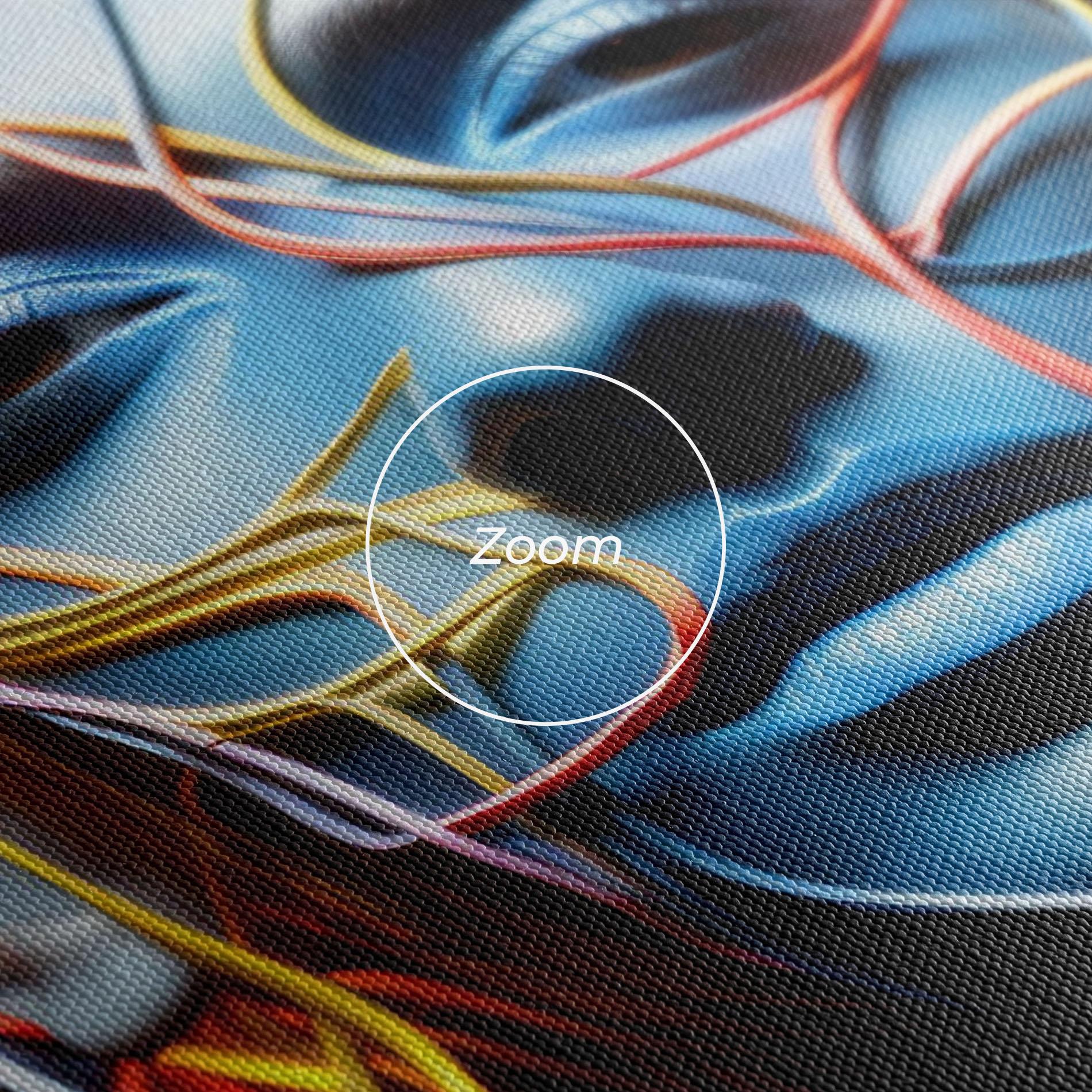 Leinwandbild Neon Lights Hair mockup 3