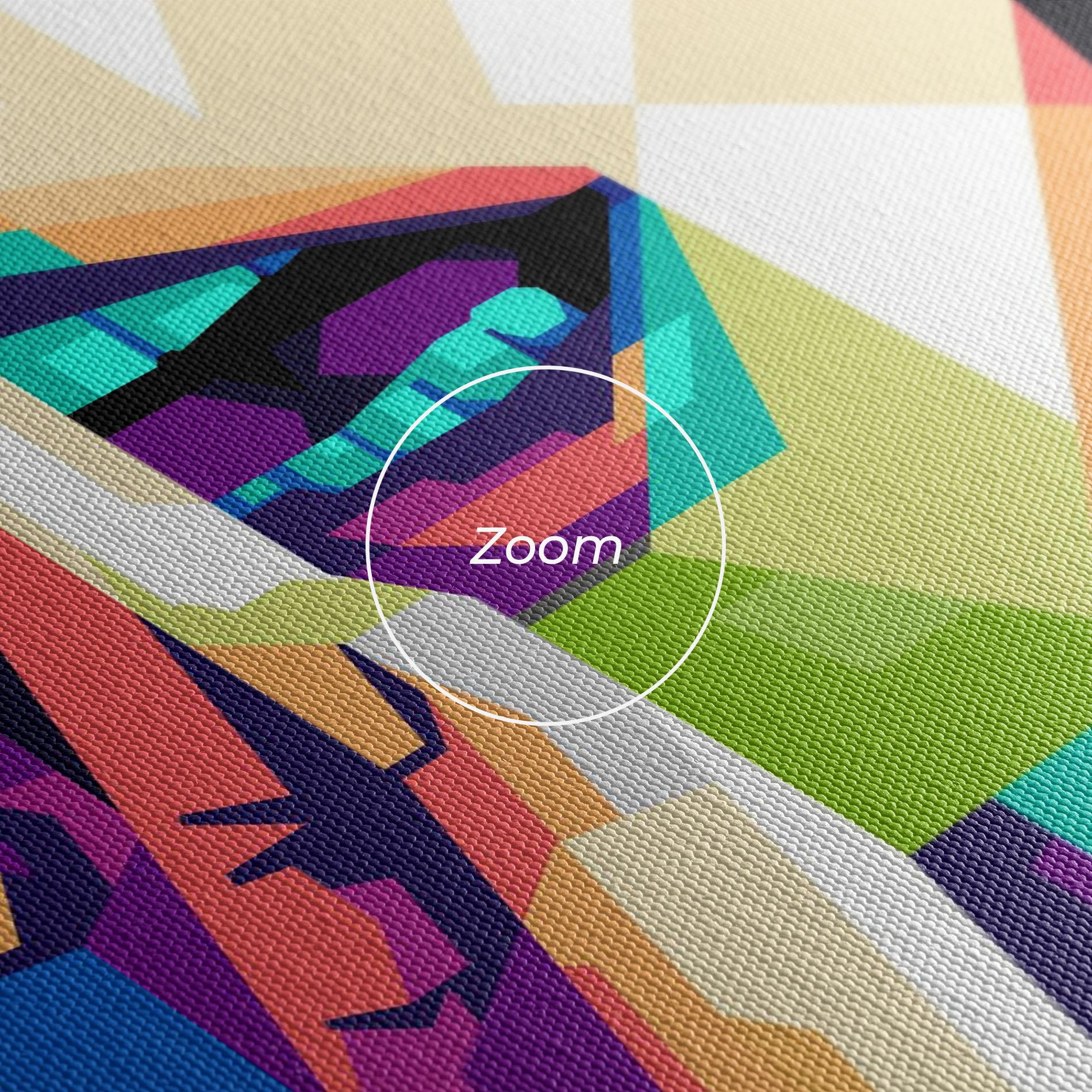 Leinwandbild Polygonal Pretty Girl mockup 3