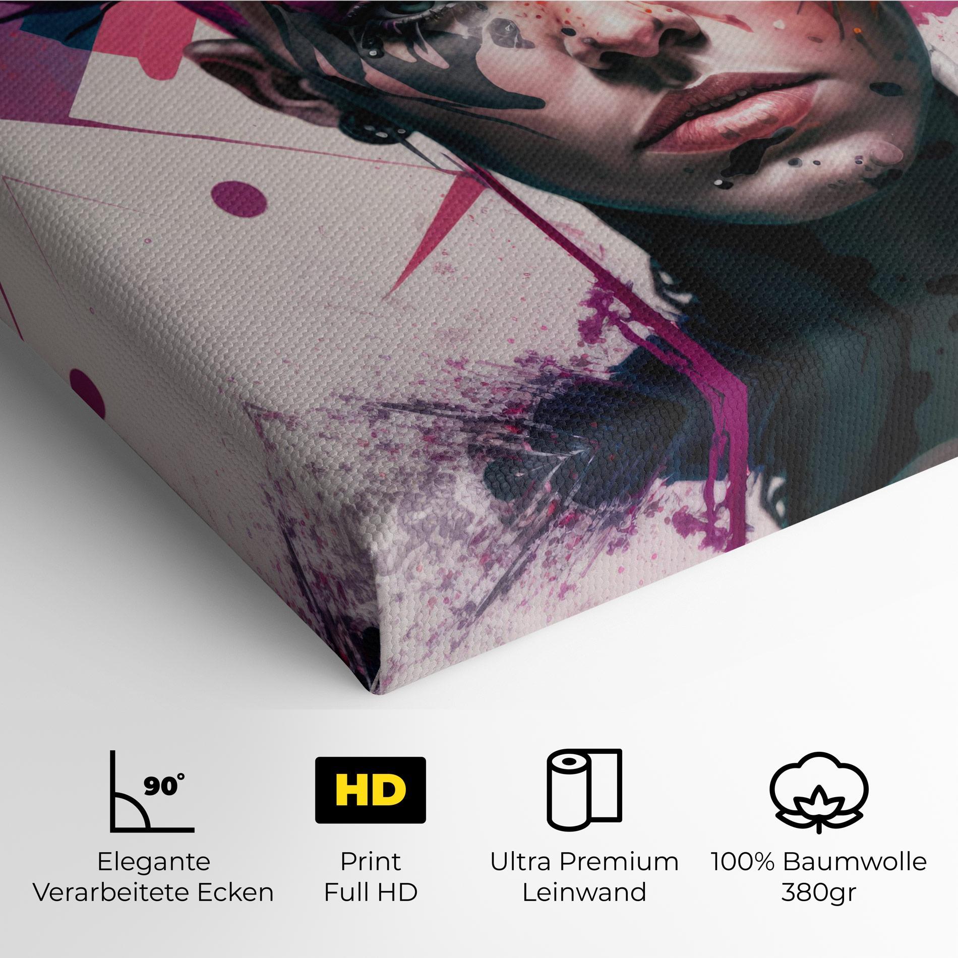 Leinwandbild Abstract Pink Hair mockup 4