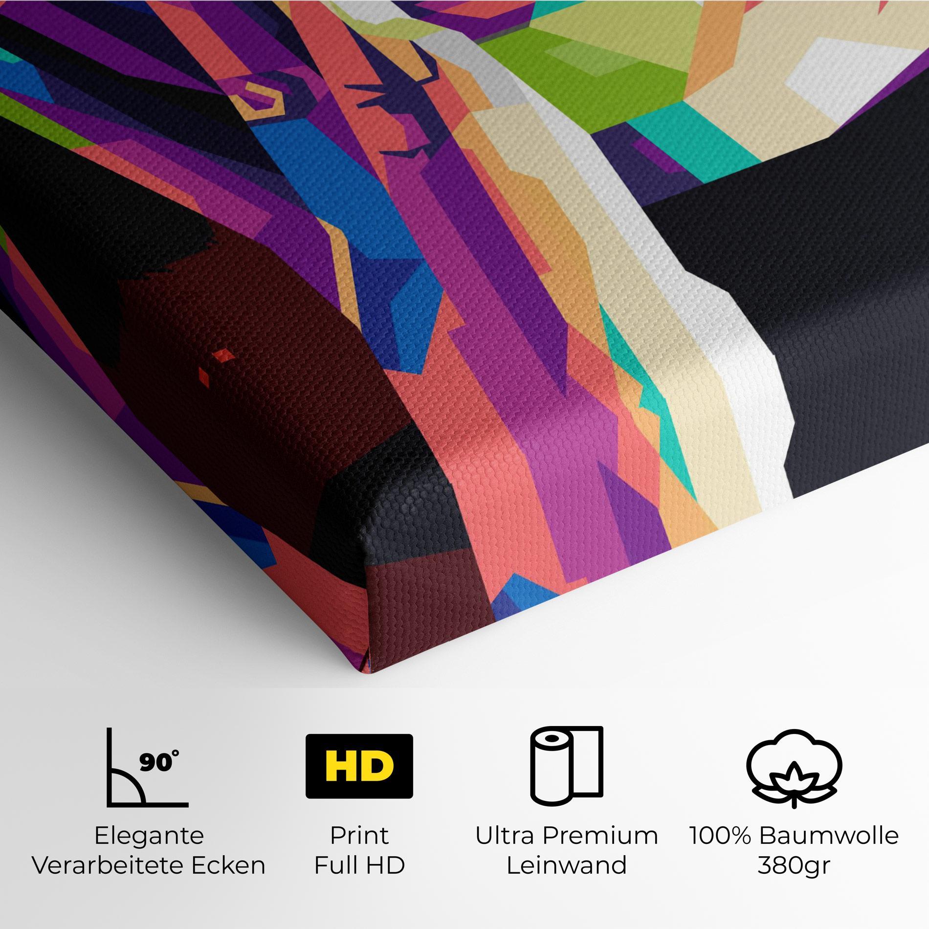 Leinwandbild Polygonal Pretty Girl mockup 4