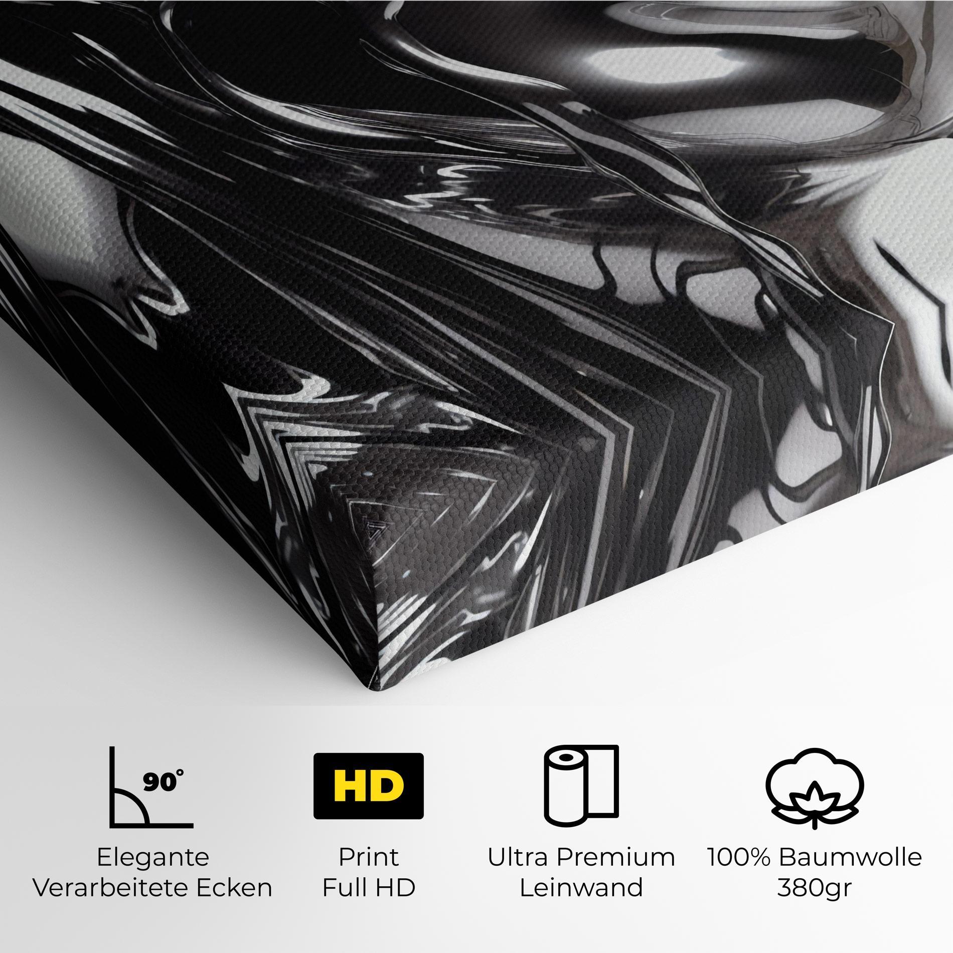 Leinwandbild Silver Liquid Woman mockup 4