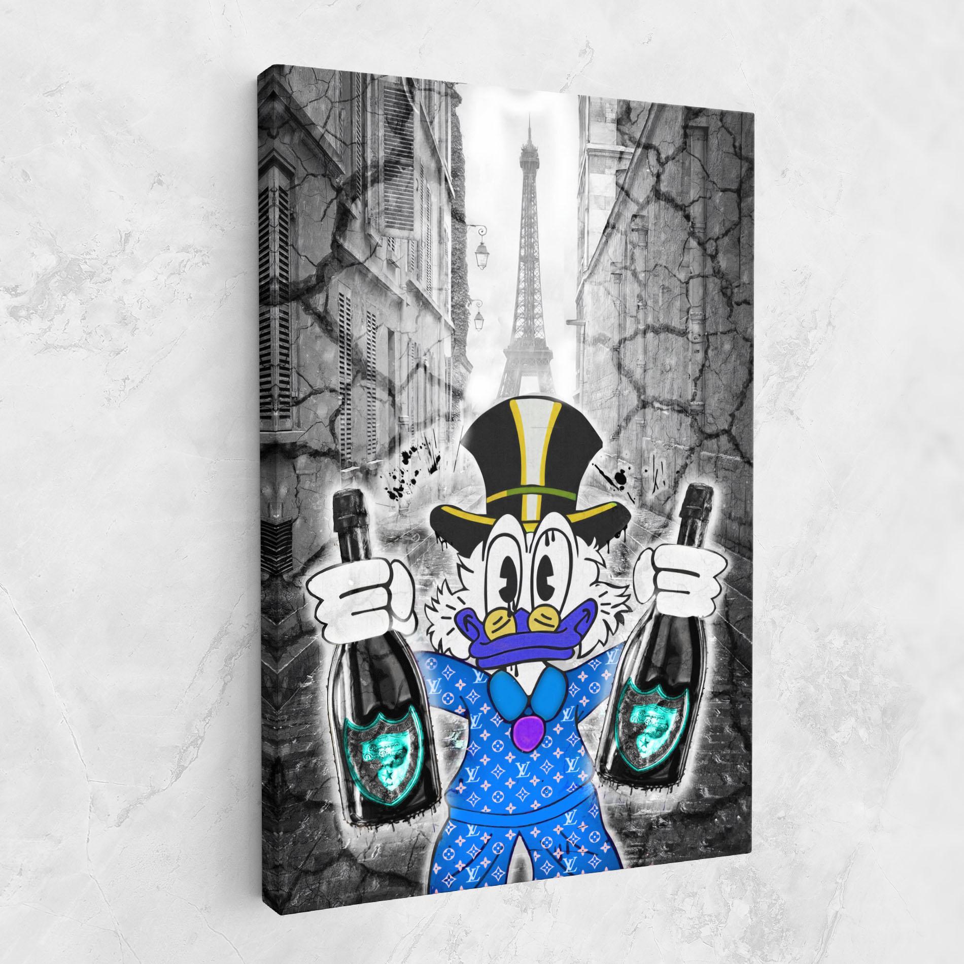 Leinwandbild Wheres My Champagne Blue mockup 1