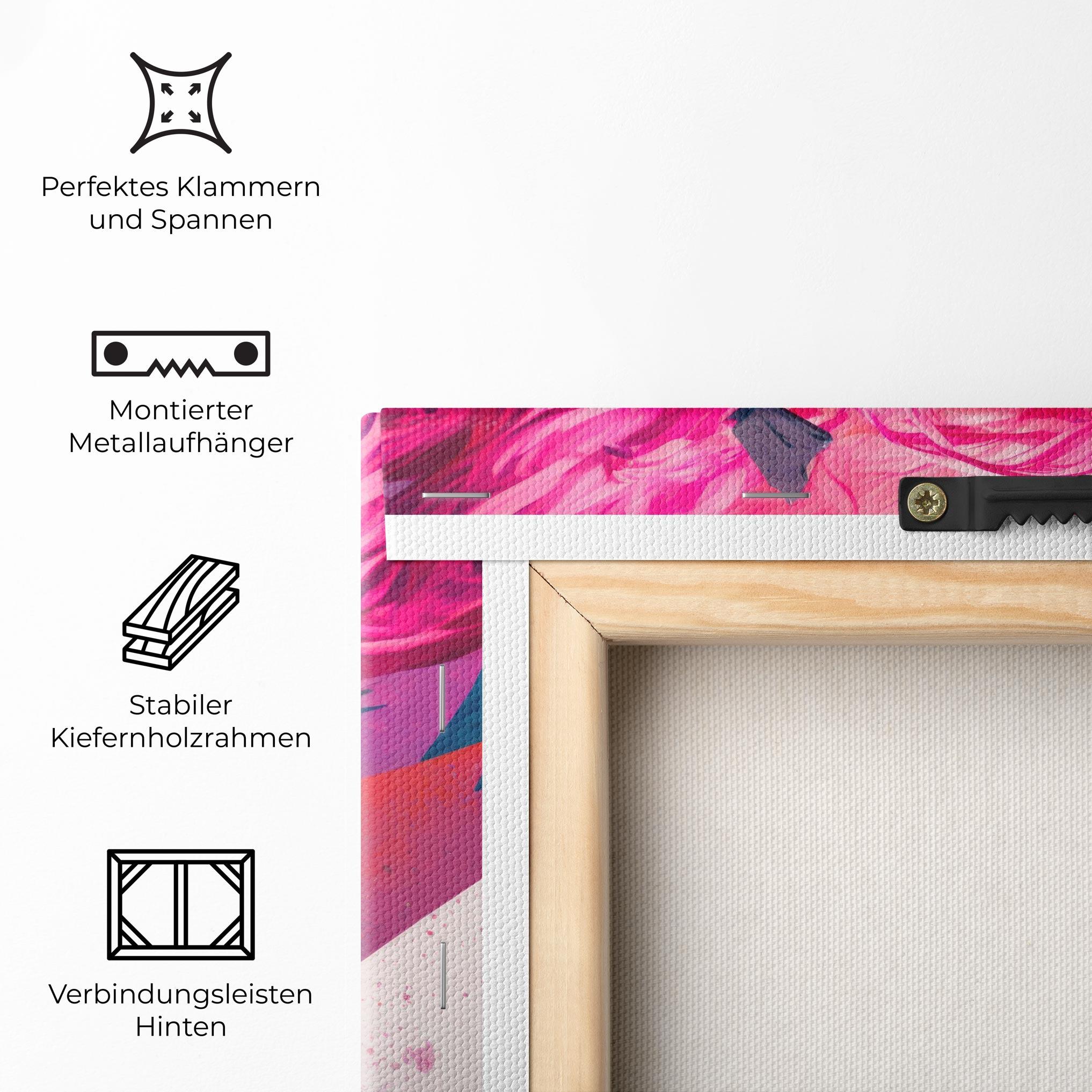 Leinwandbild Abstract Pink Hair mockup 5